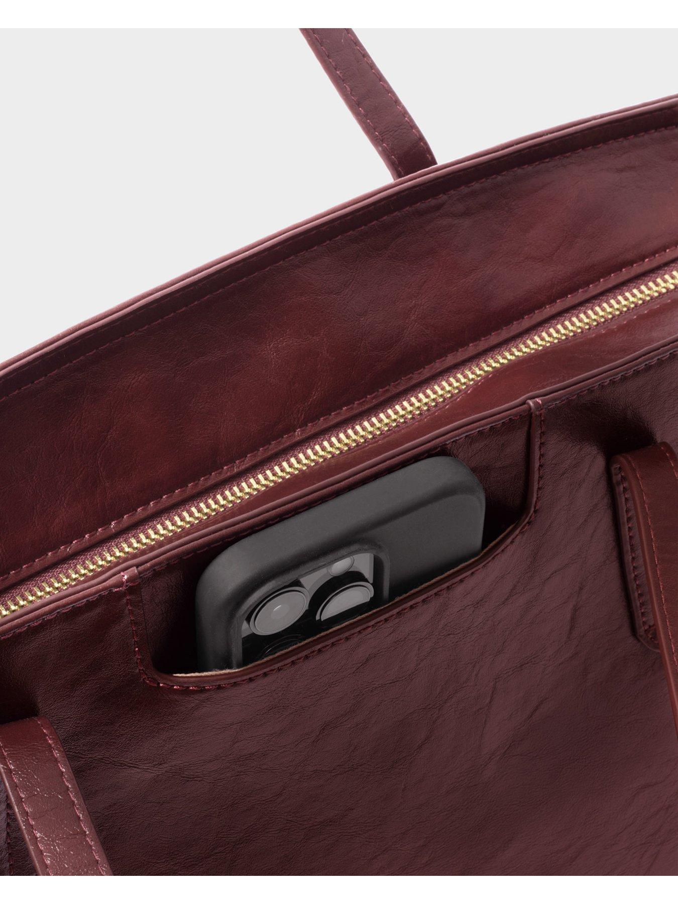 Image 3 of 7 of Katie Loxton Harlyn Work Tote Bag - Cherry Distressed