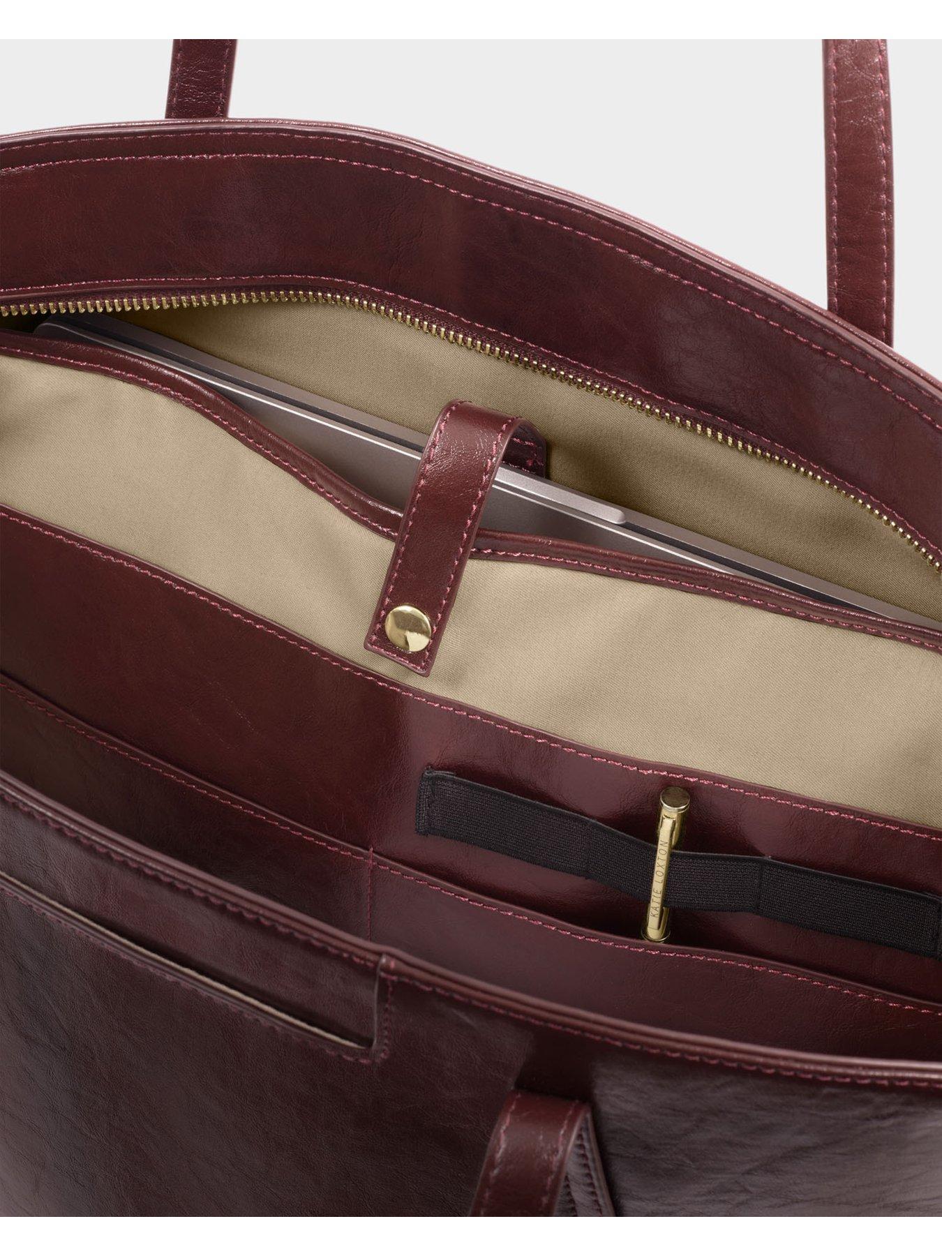 Image 4 of 7 of Katie Loxton Harlyn Work Tote Bag - Cherry Distressed