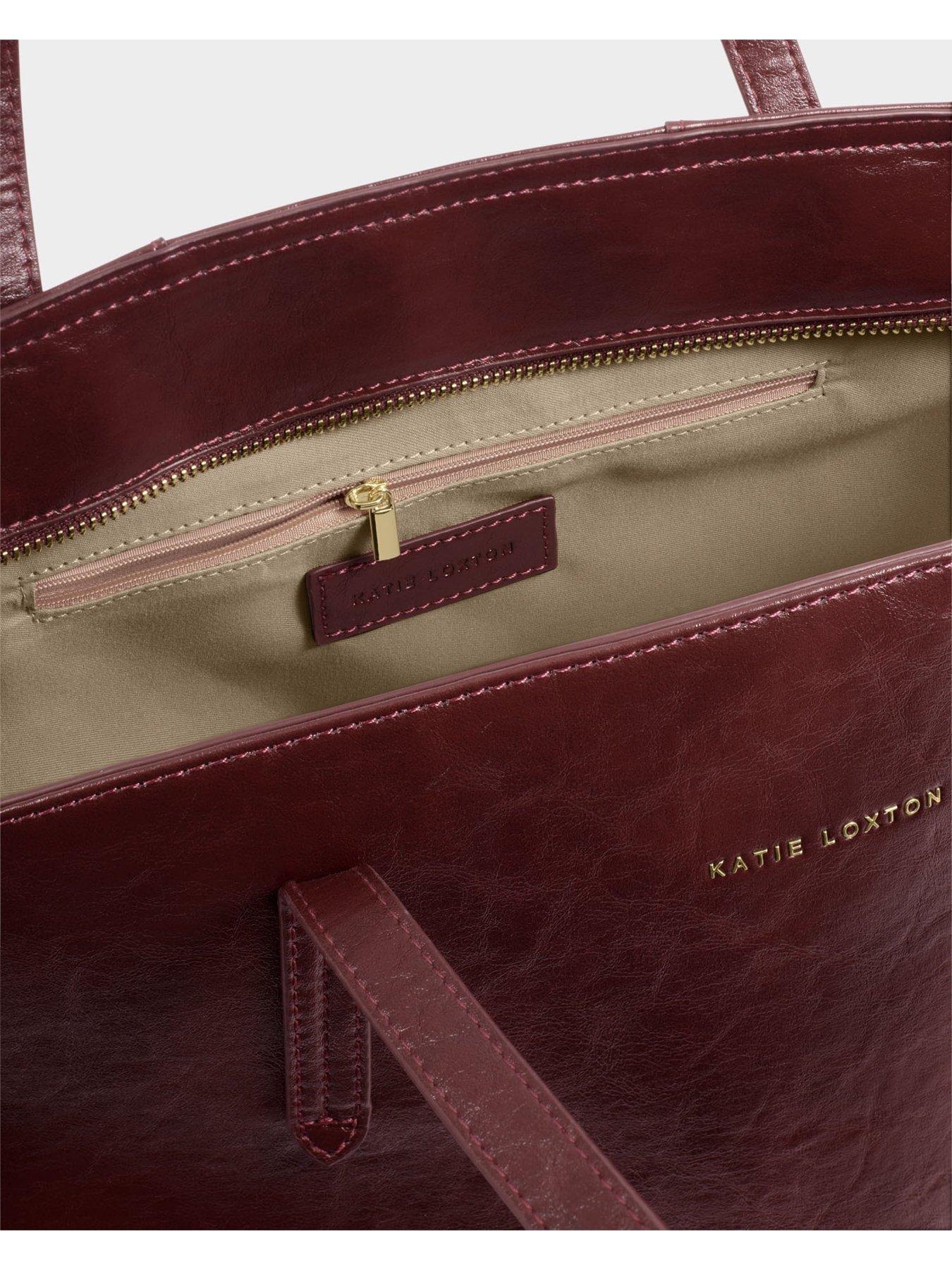 Image 5 of 7 of Katie Loxton Harlyn Work Tote Bag - Cherry Distressed