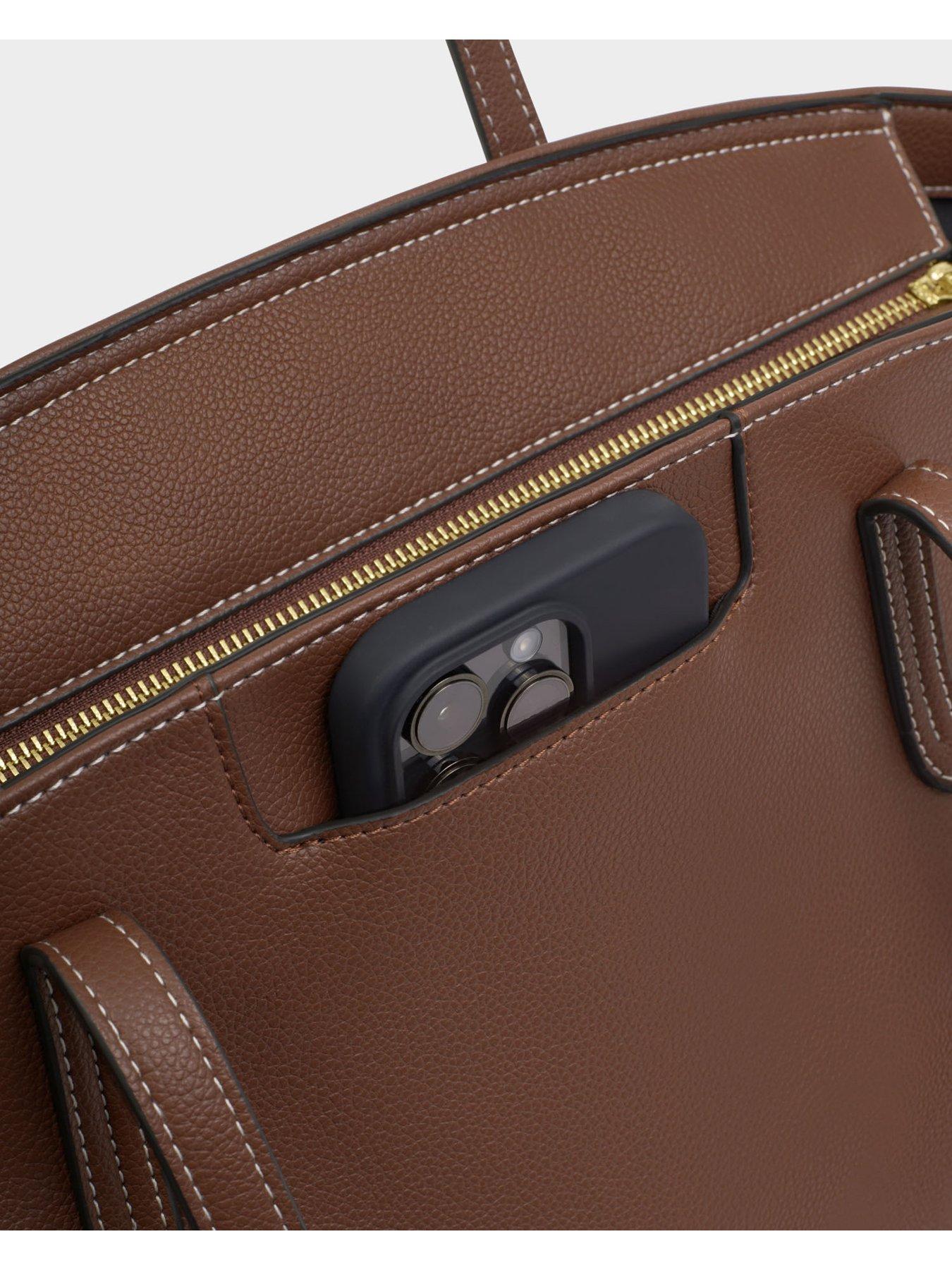 Image 4 of 7 of Katie Loxton Harlyn Work Tote Bag - Chocolate