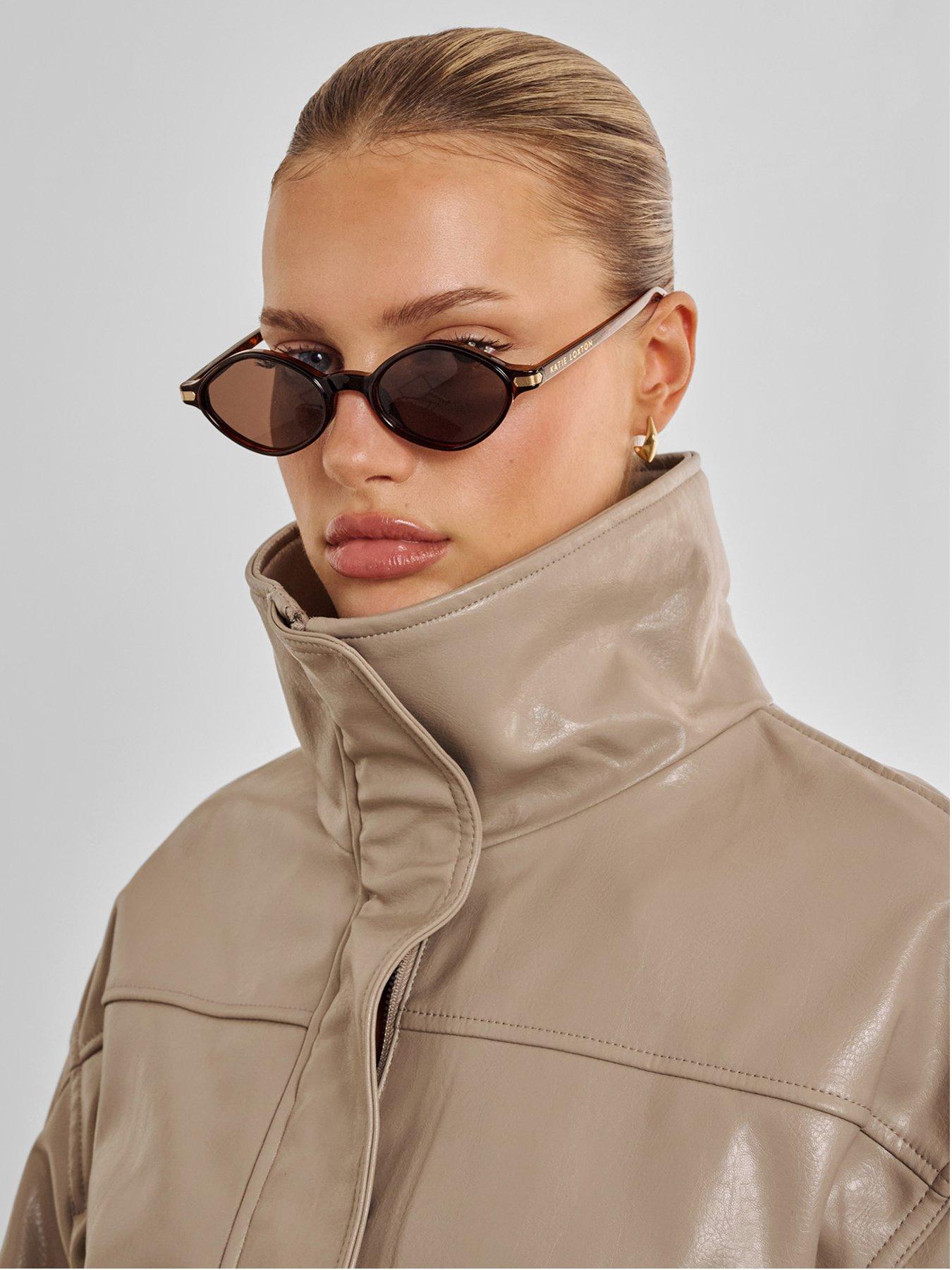 Image 1 of 6 of Katie Loxton Sevilla Slim Sunglasses - Dark Tortoiseshell