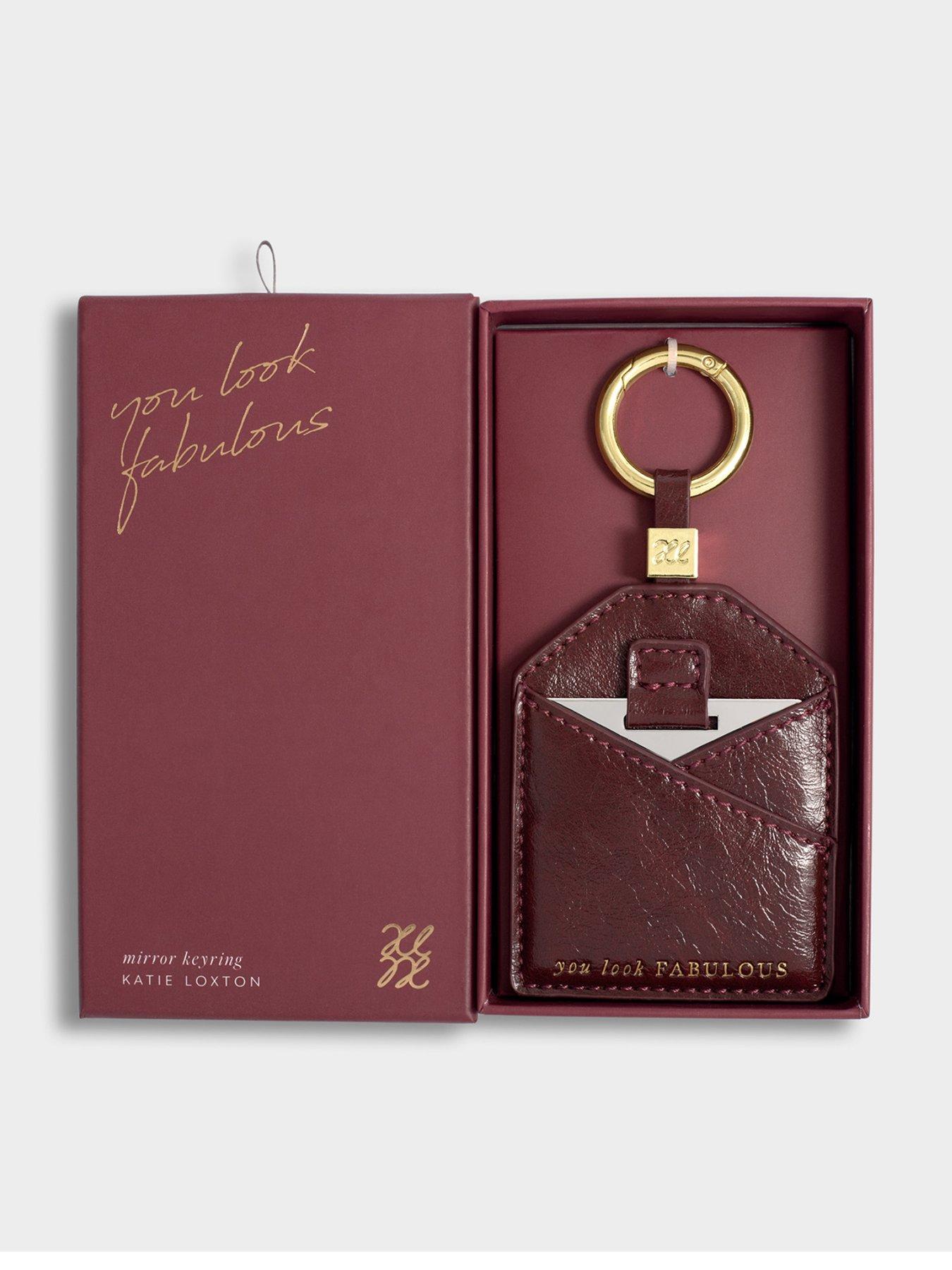 Image 1 of 4 of Katie Loxton Boxed 'you Look Fabulous' Mirror - Cherry Patent Crackle