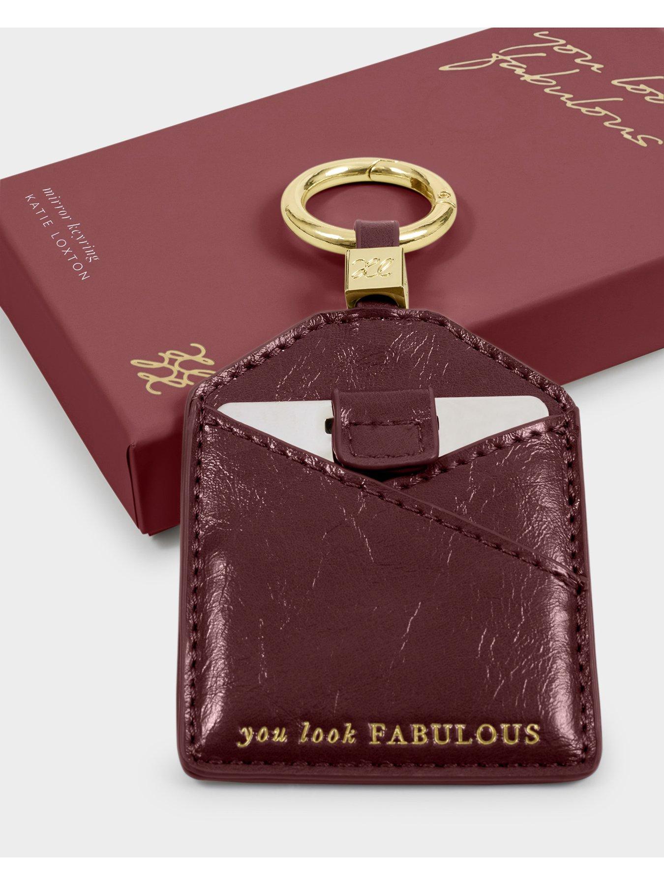 Image 3 of 4 of Katie Loxton Boxed 'you Look Fabulous' Mirror - Cherry Patent Crackle