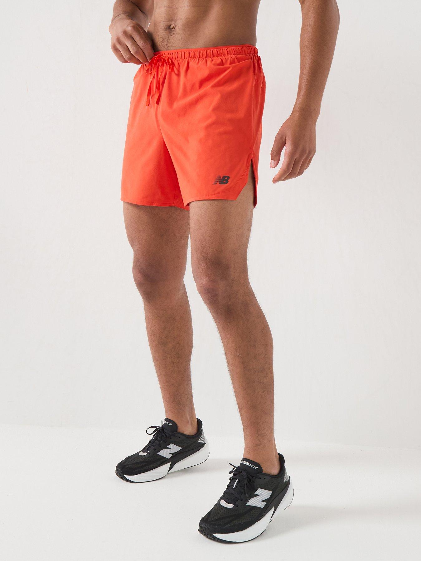 New Balance Mens Running Rc Essential 5Inch Shorts - Red