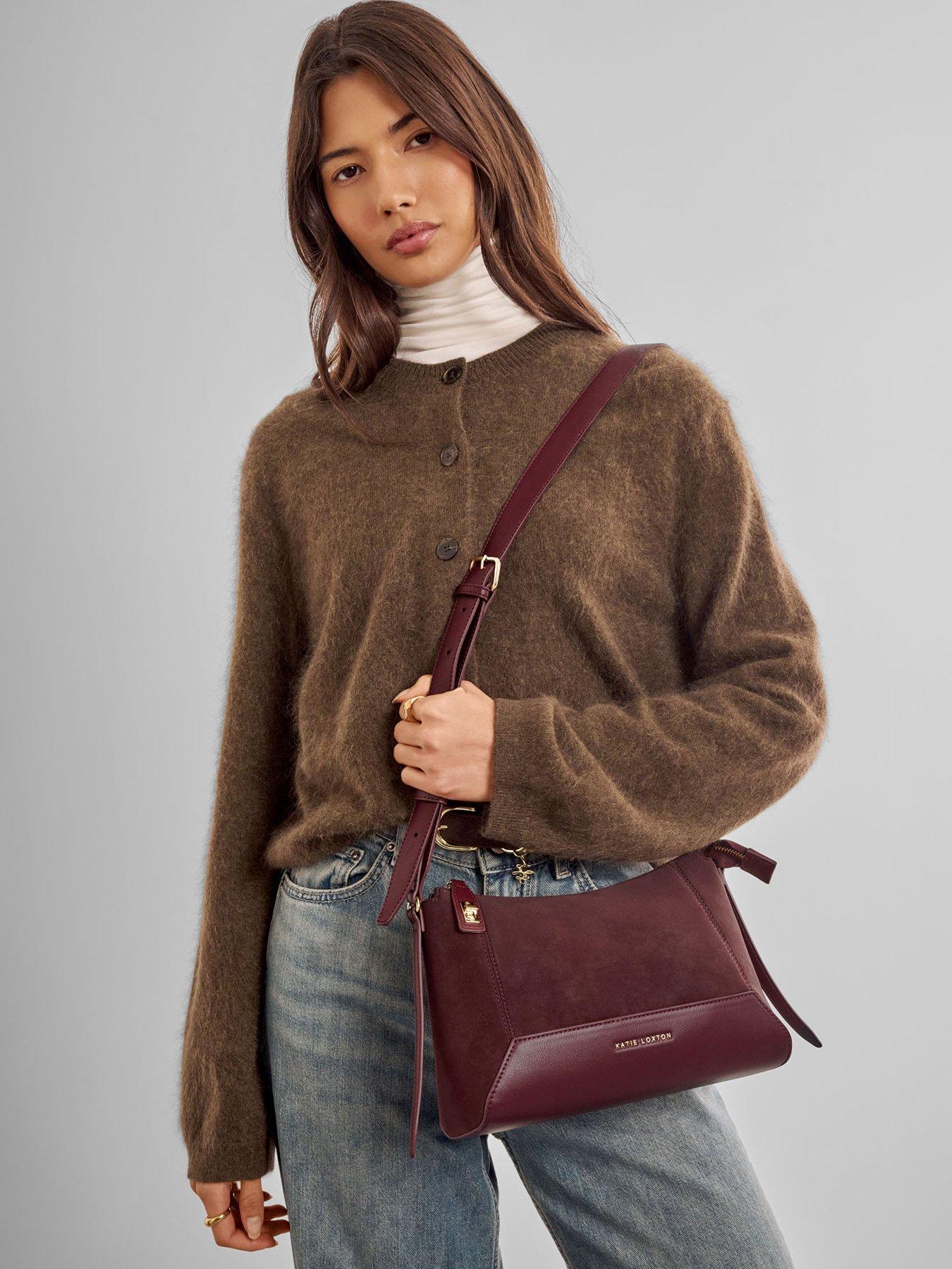 Katie Loxton Charlbury Crossbody Bag - Cherry Suedette / Cherry