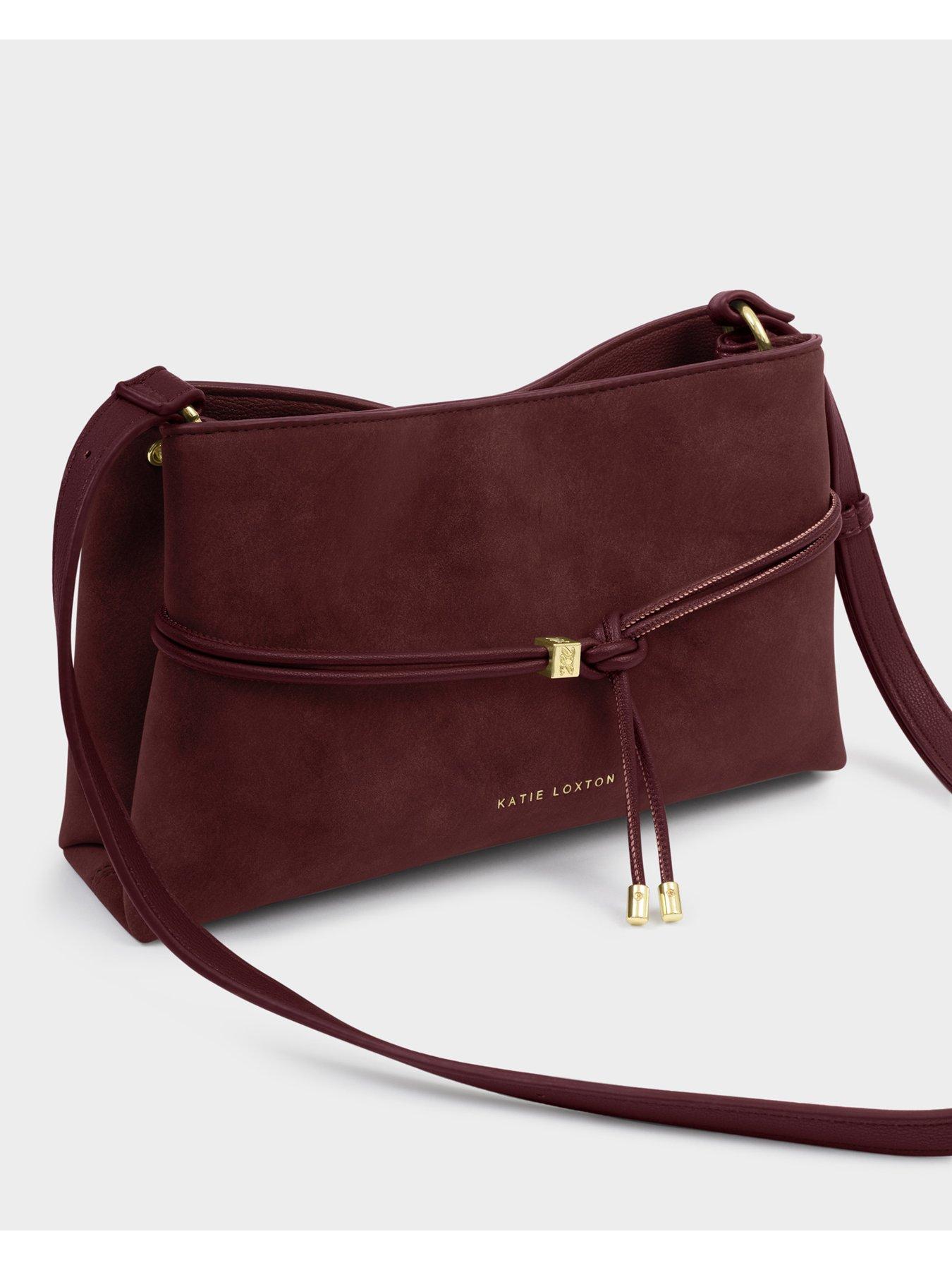 Image 5 of 6 of Katie Loxton Lori Crossbody Bag - Cherry Suedette