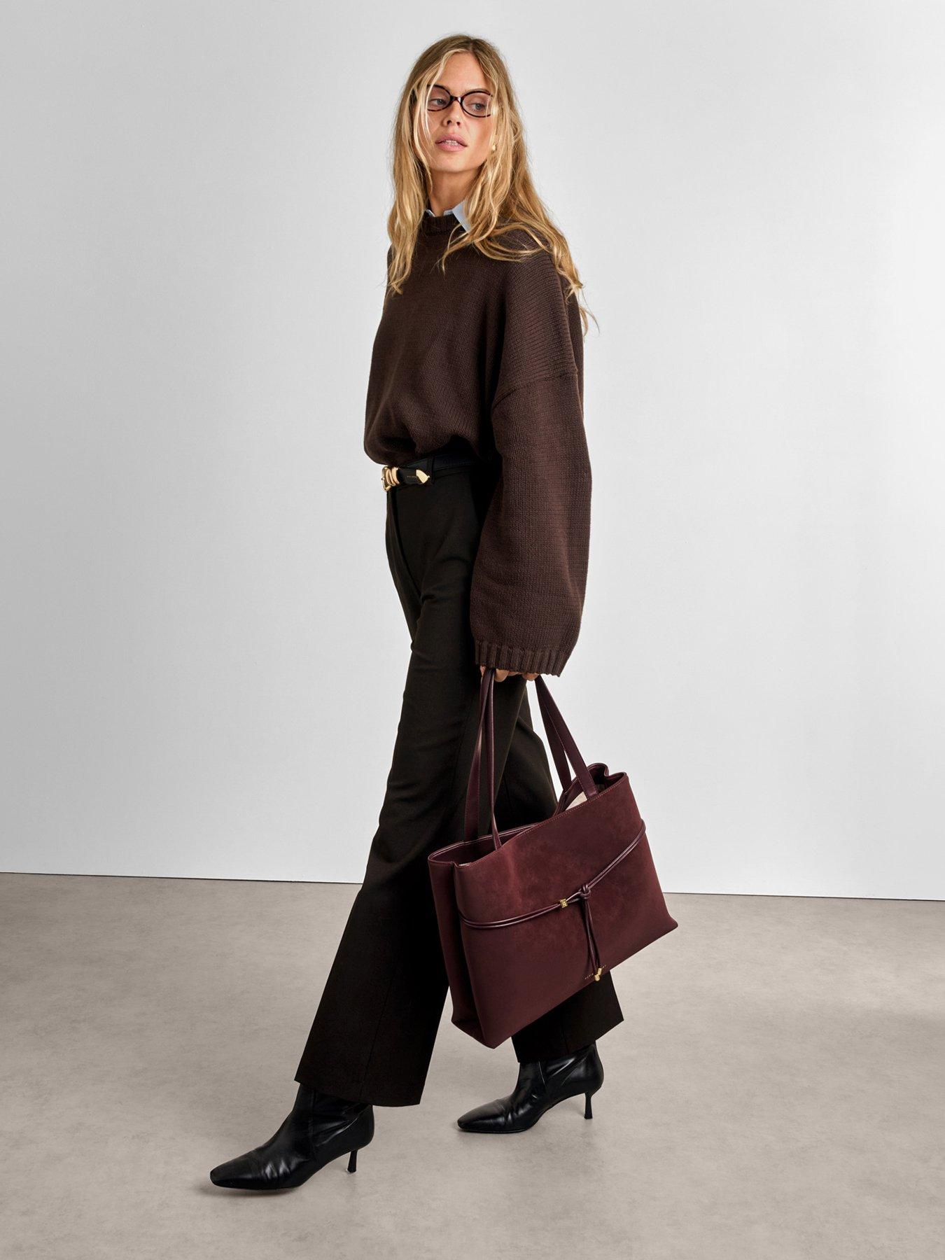Katie Loxton Lori Tote Bag - Cherry Suedette