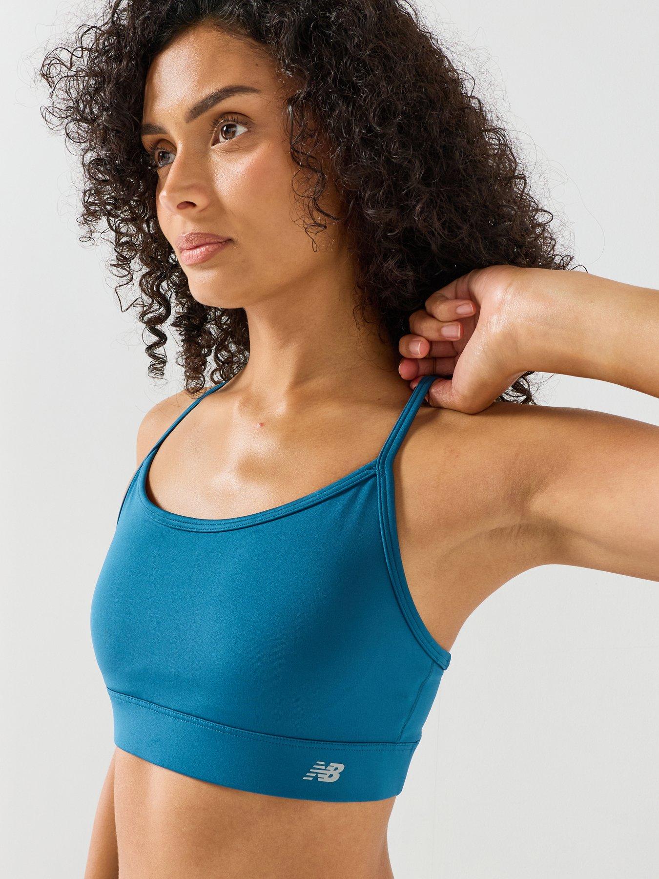 Image 1 of 6 of New Balance Womens Training Essential Yoga Bra - Blue
