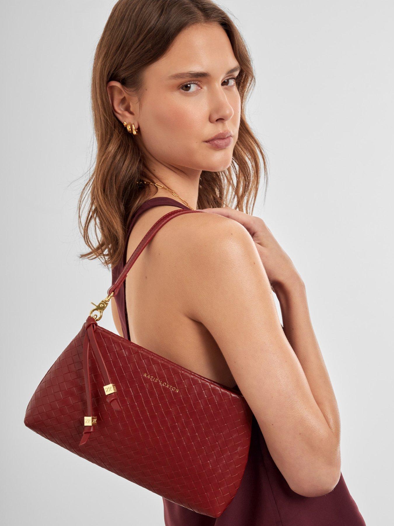 Katie Loxton Nova Small Shoulder Bag - Crimson,