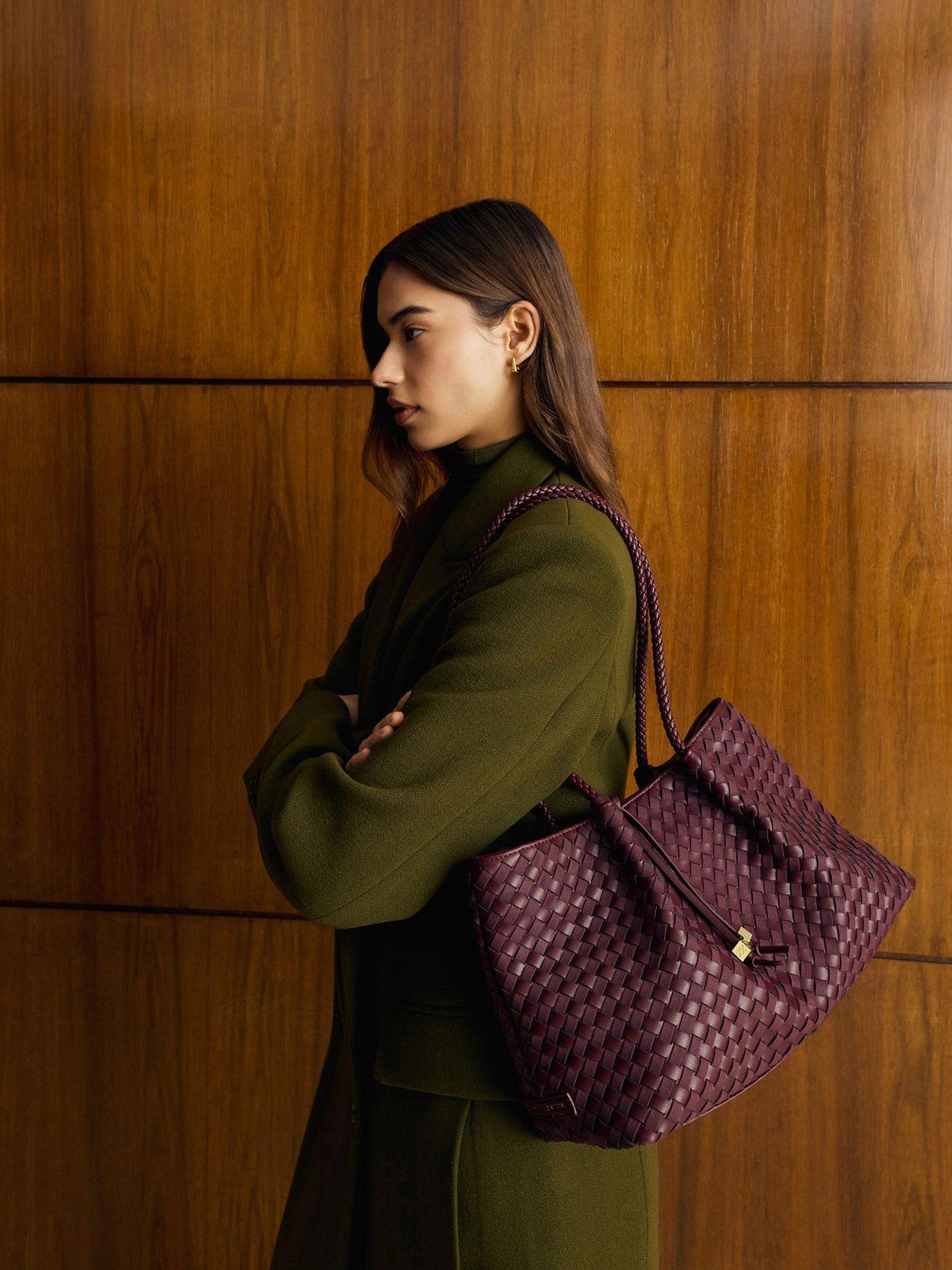 Image 1 of 6 of Katie Loxton Nova Small Shoulder Tote - Cherry Mixed