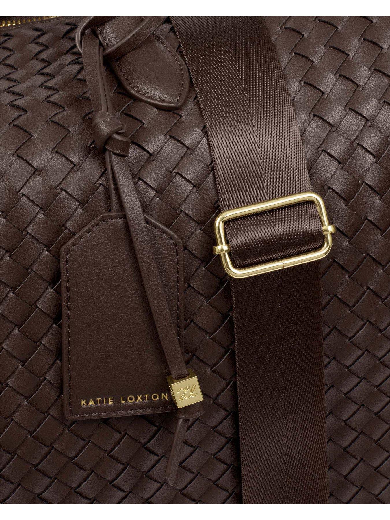 Image 4 of 6 of Katie Loxton Soho Hand Woven Weekend Bag - Chocolate