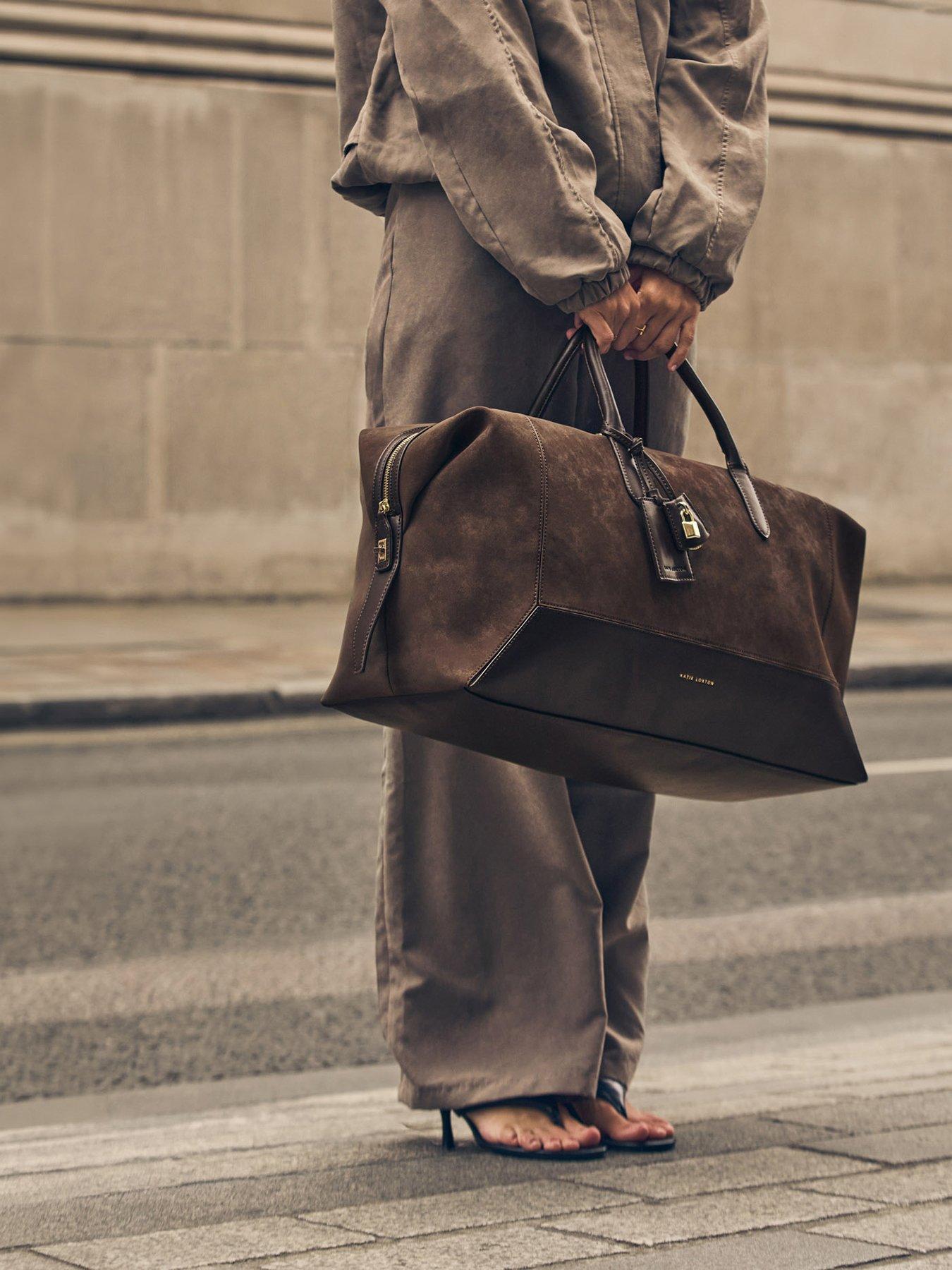 Image 1 of 7 of Katie Loxton Charlbury Weekend Bag - Bitter Chocolate Suedette / Bitter Chocolate