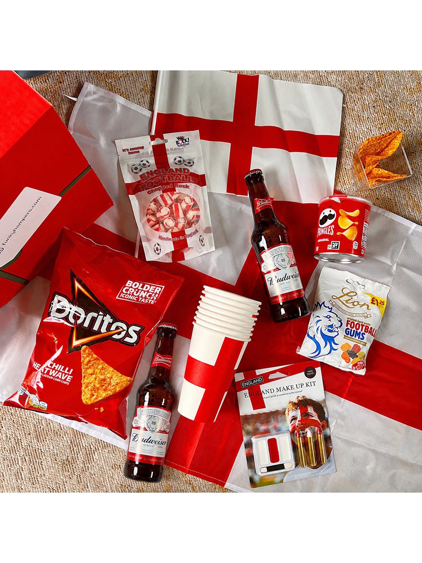 Image 2 of 3 of Funky Hampers England Supporters Snack & Beer Gift Set