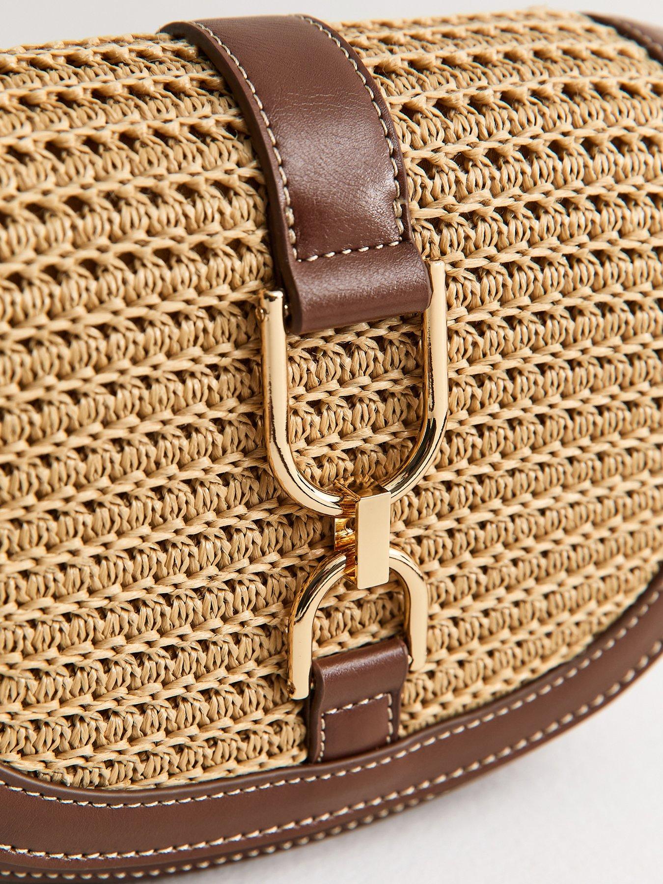 Image 5 of 5 of New Look Woven Front Saddle Crossbody Bag - Brown