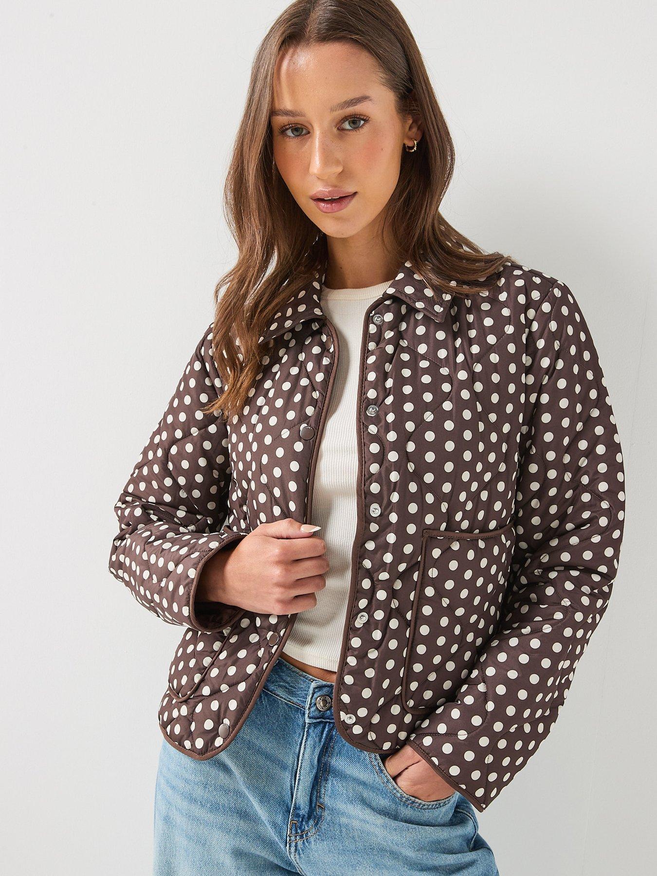 Image 5 of 6 of Only Polka Dot Short Quilted Jacket