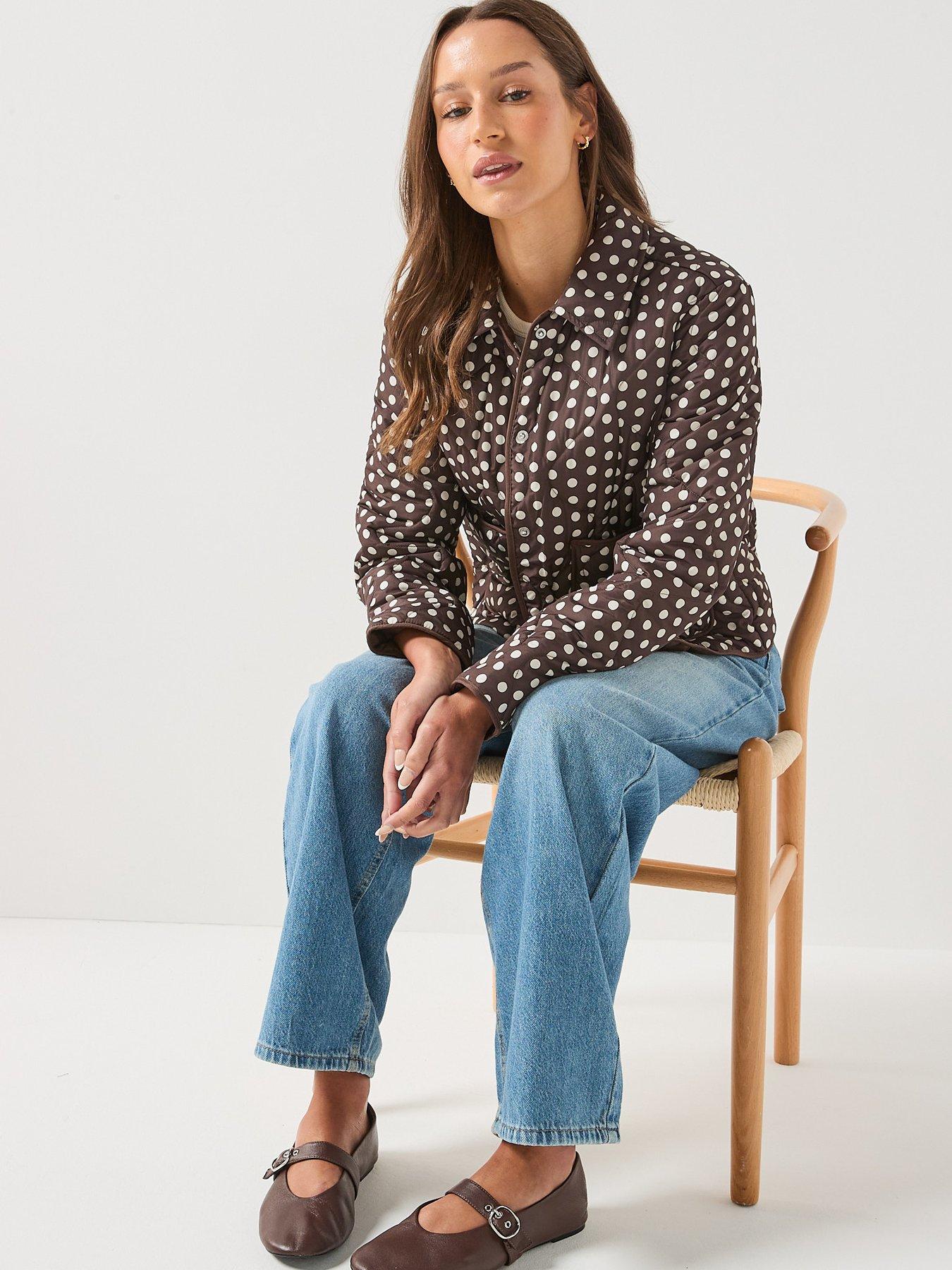 Image 6 of 6 of Only Polka Dot Short Quilted Jacket