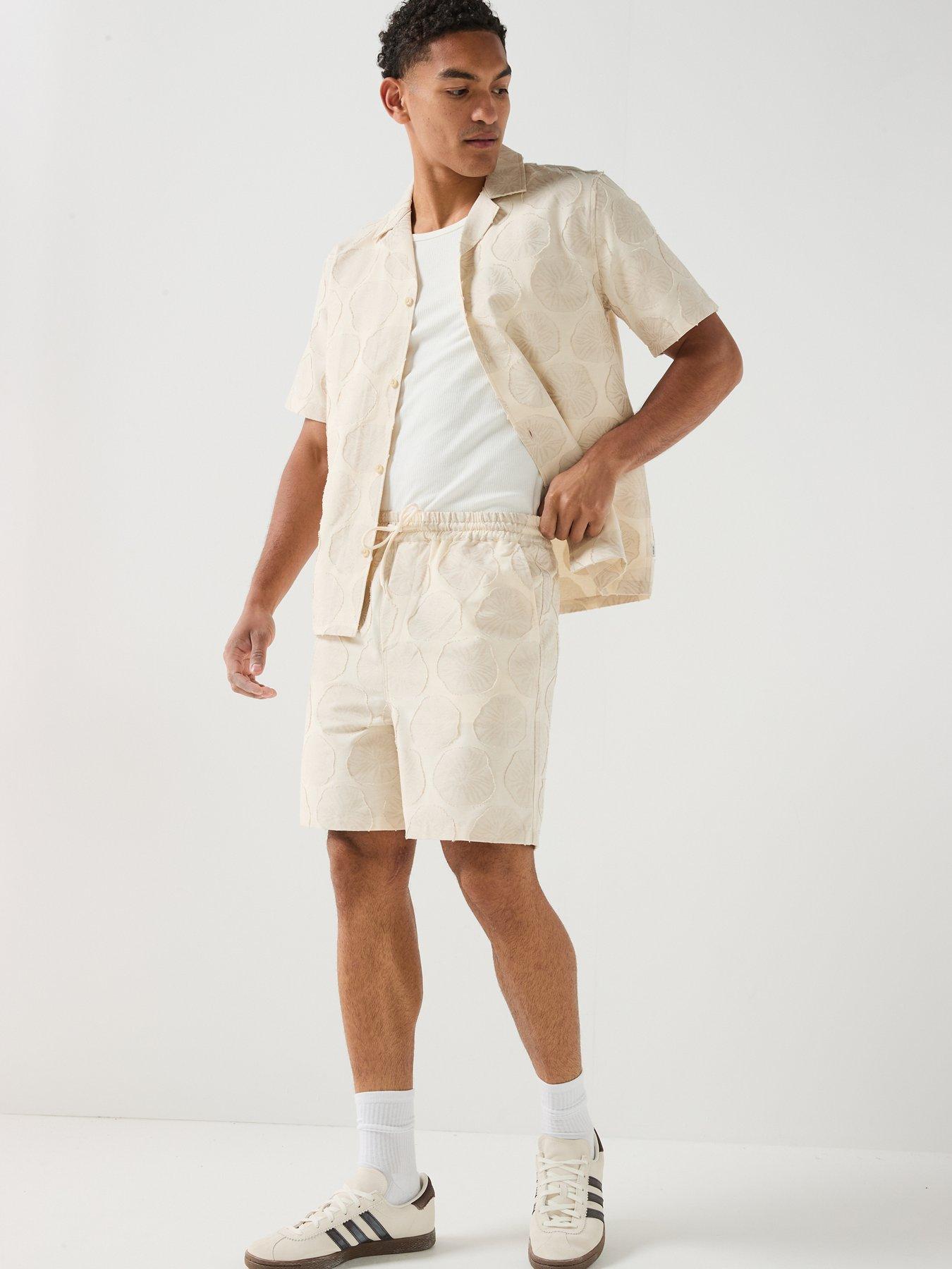 Image 3 of 6 of Les Deux Jacquard Short Sleeve Shirt - Light Sand