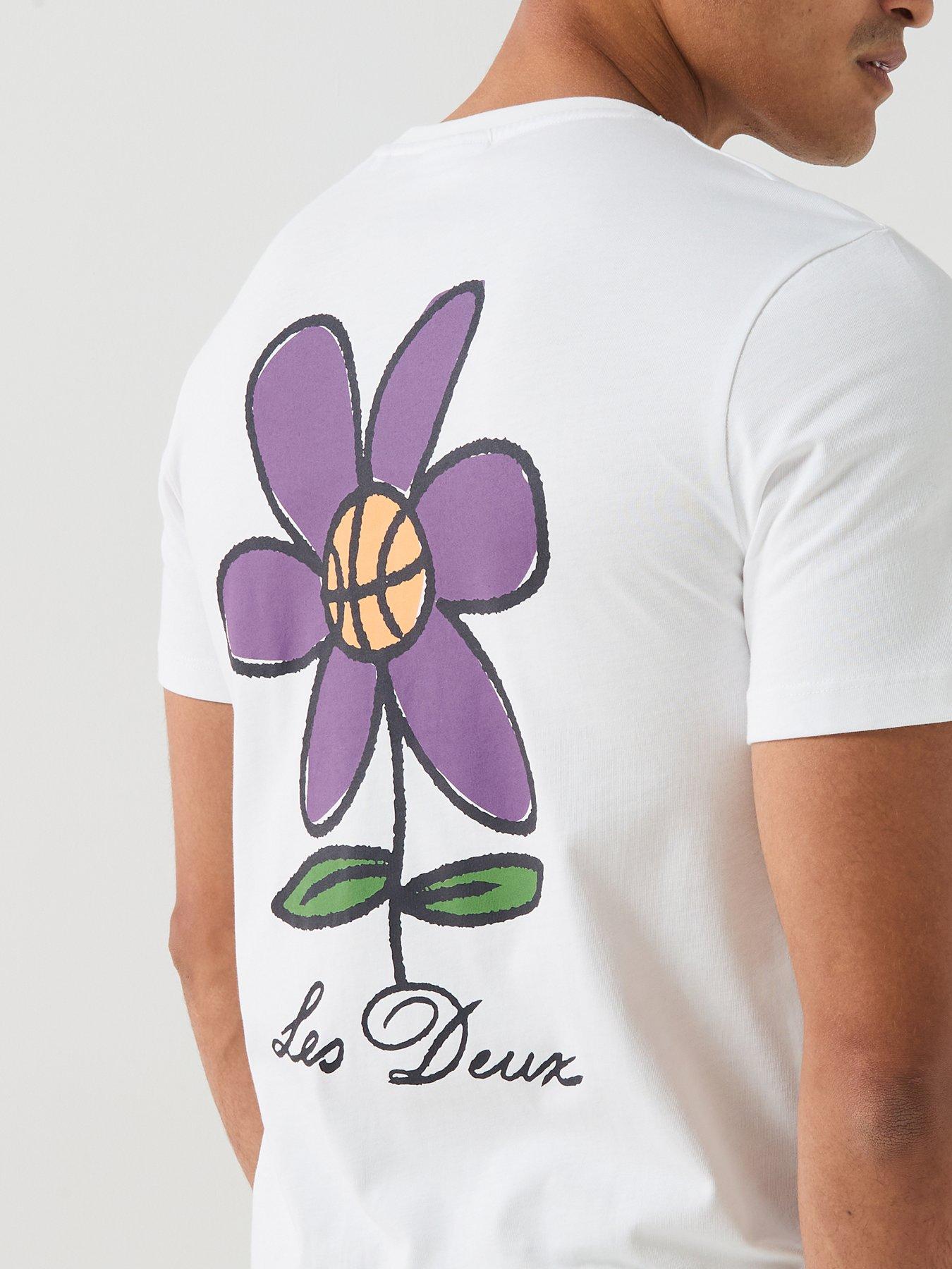 Image 6 of 6 of Les Deux Flower T-Shirt - White