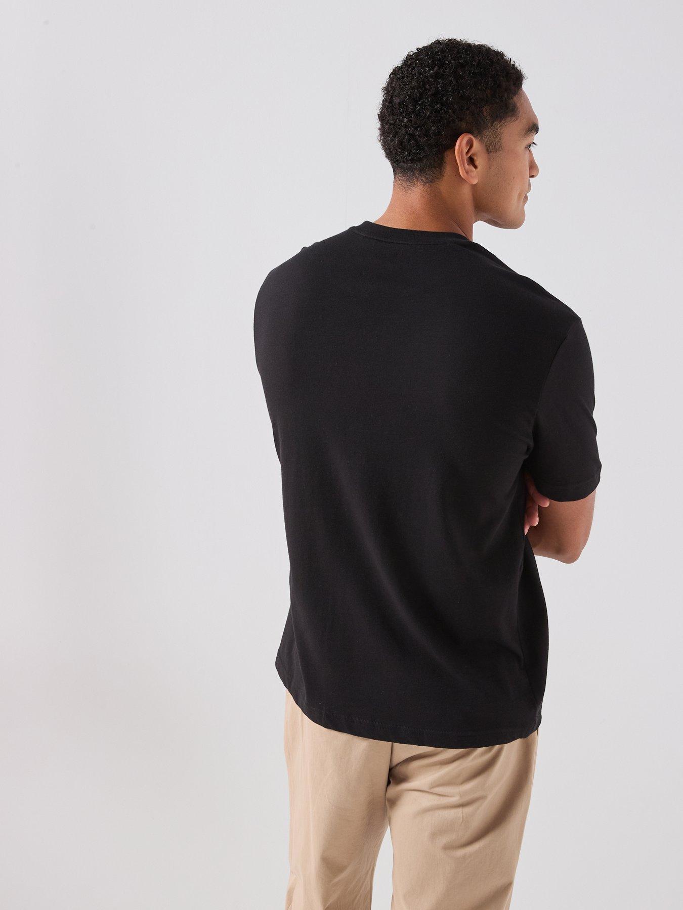 Image 2 of 5 of BOSS Ts_Structure Rubber Patch Logo T-Shirt - Black