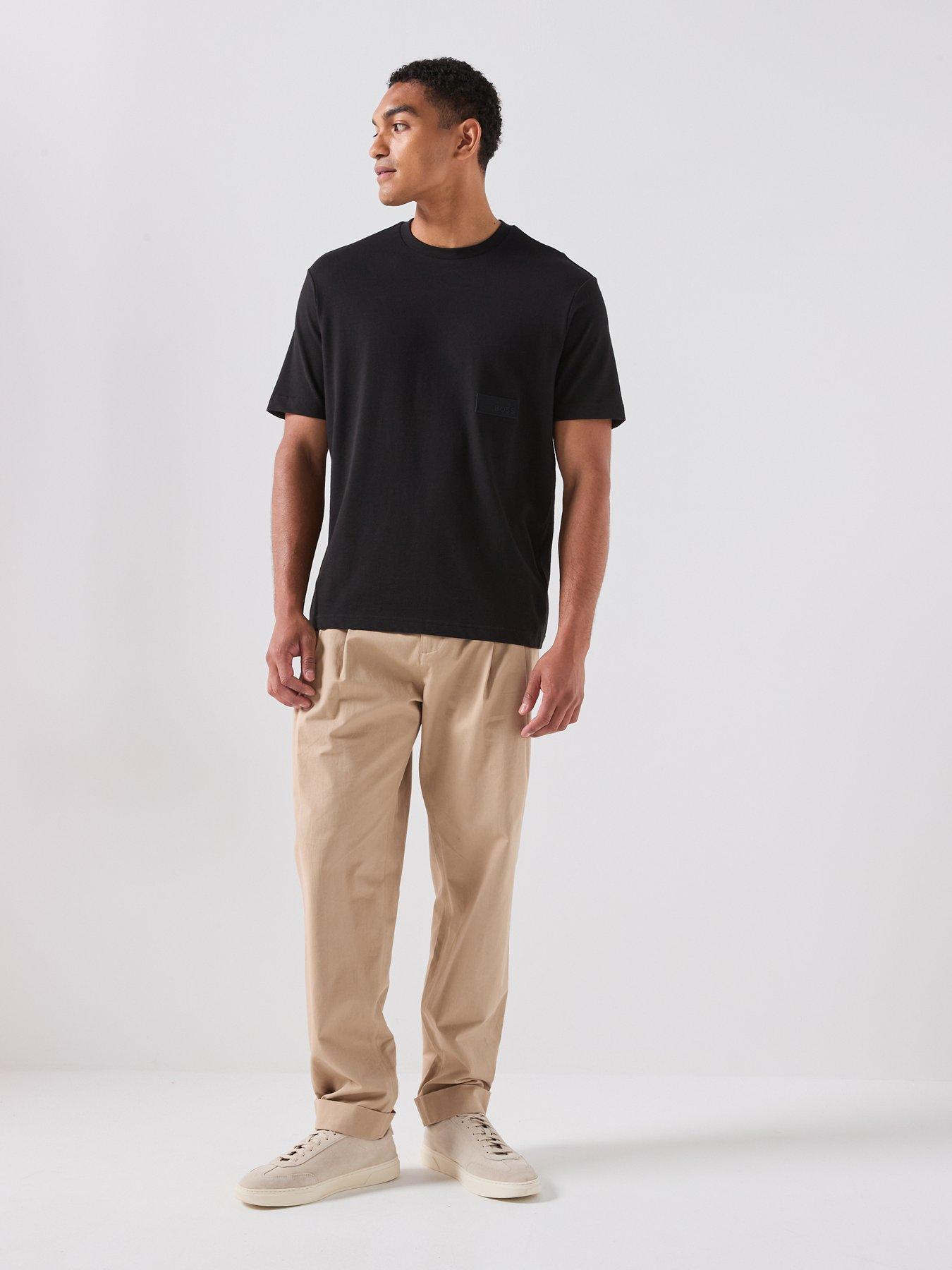 Image 3 of 5 of BOSS Ts_Structure Rubber Patch Logo T-Shirt - Black