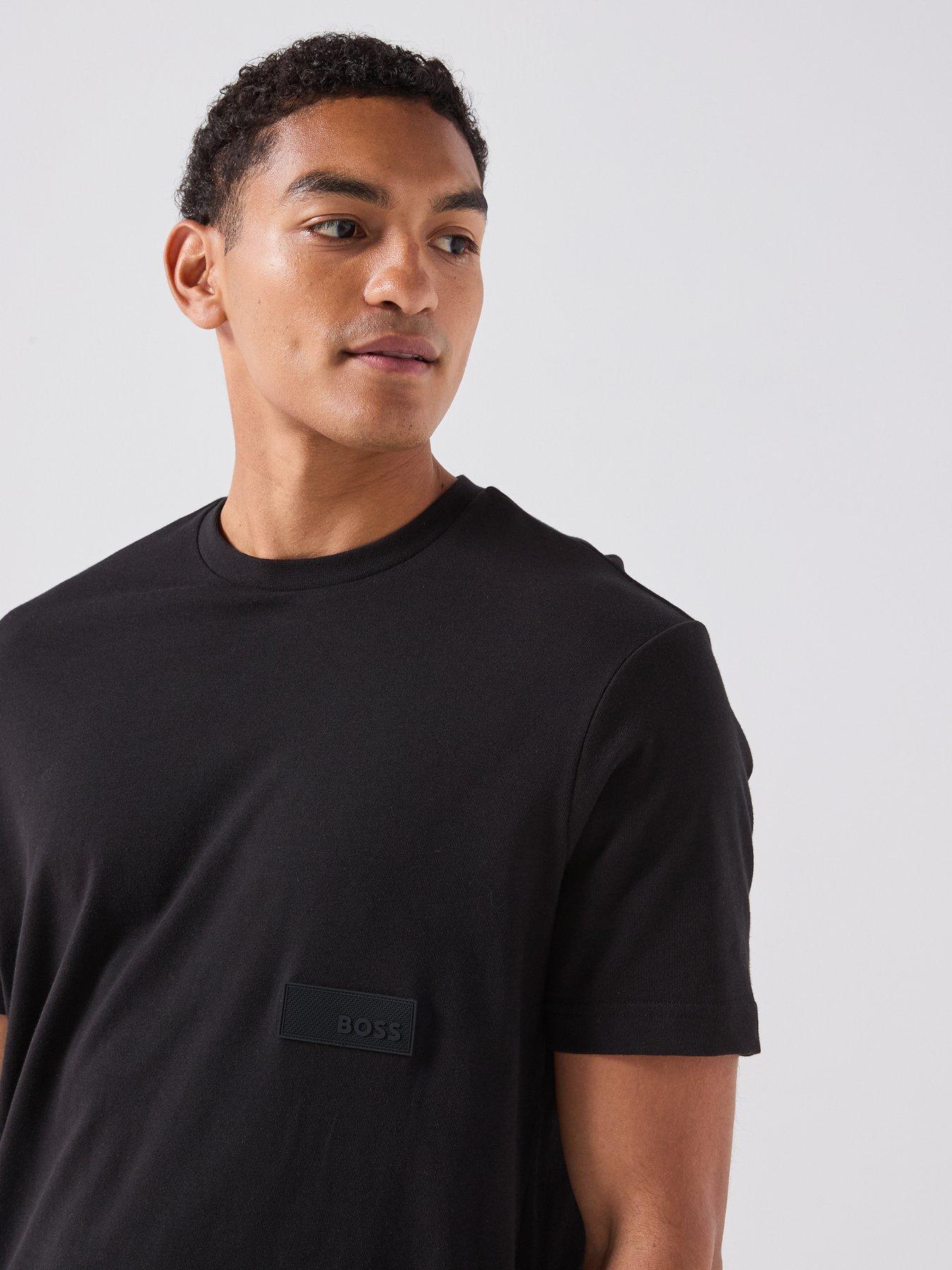 Image 4 of 5 of BOSS Ts_Structure Rubber Patch Logo T-Shirt - Black