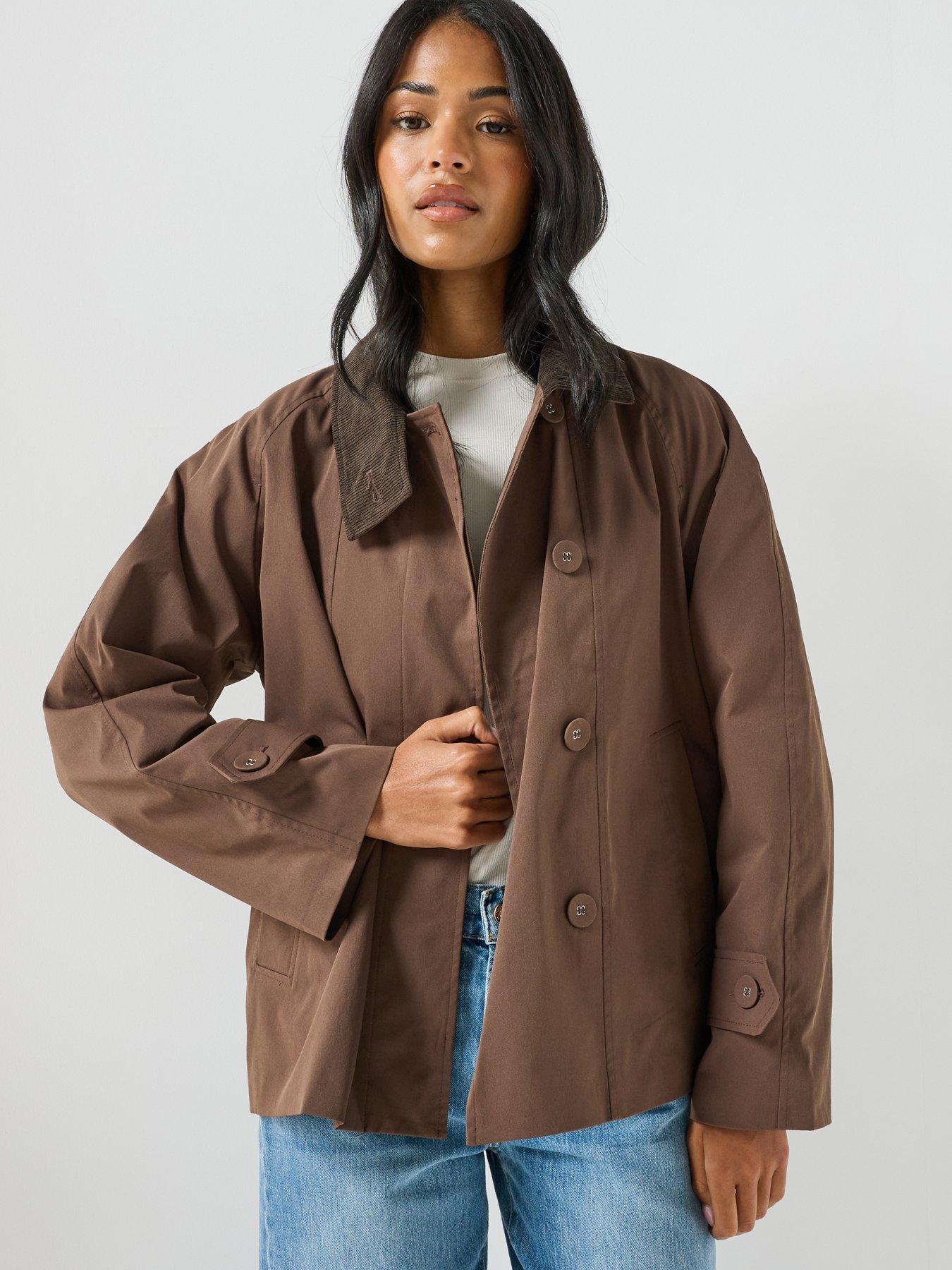 Image 1 of 6 of Only Onlorchid Corduroy Jacket - Chocolate Brown