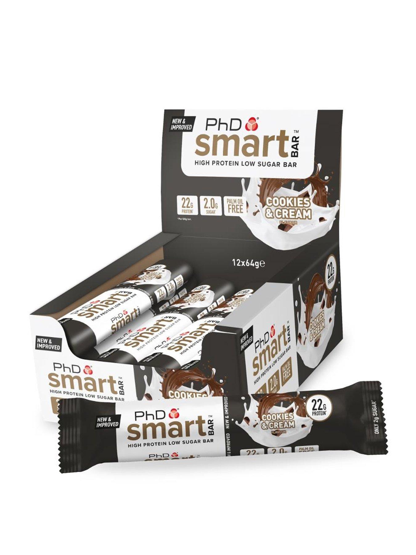 Science in Sport SiS PHD RETAIL BAR SMART HFSS COOKIES & CREAM 64G EU6 1X12 -Milk