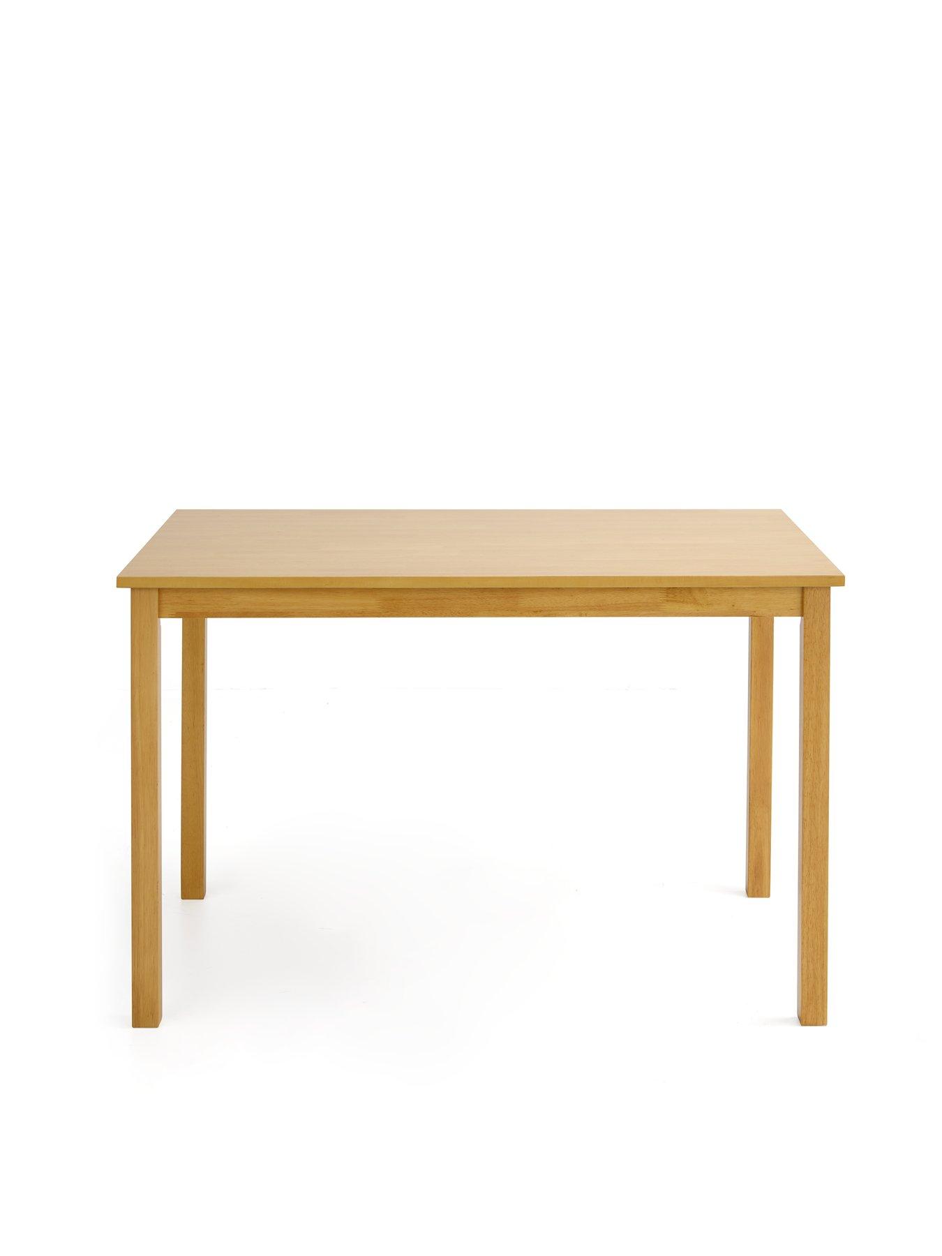Image 3 of 6 of The Very Collection Primo Oak 120cm &amp; 4 Grey Fabric Chairs