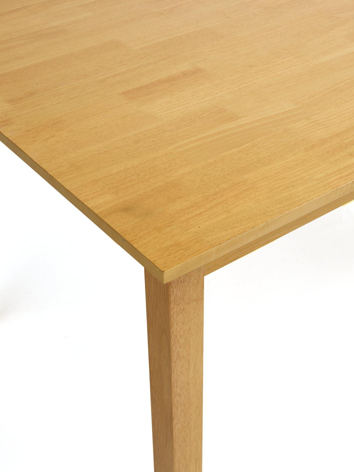 Image 4 of 6 of The Very Collection Primo Oak 120cm &amp; 4 Grey Fabric Chairs