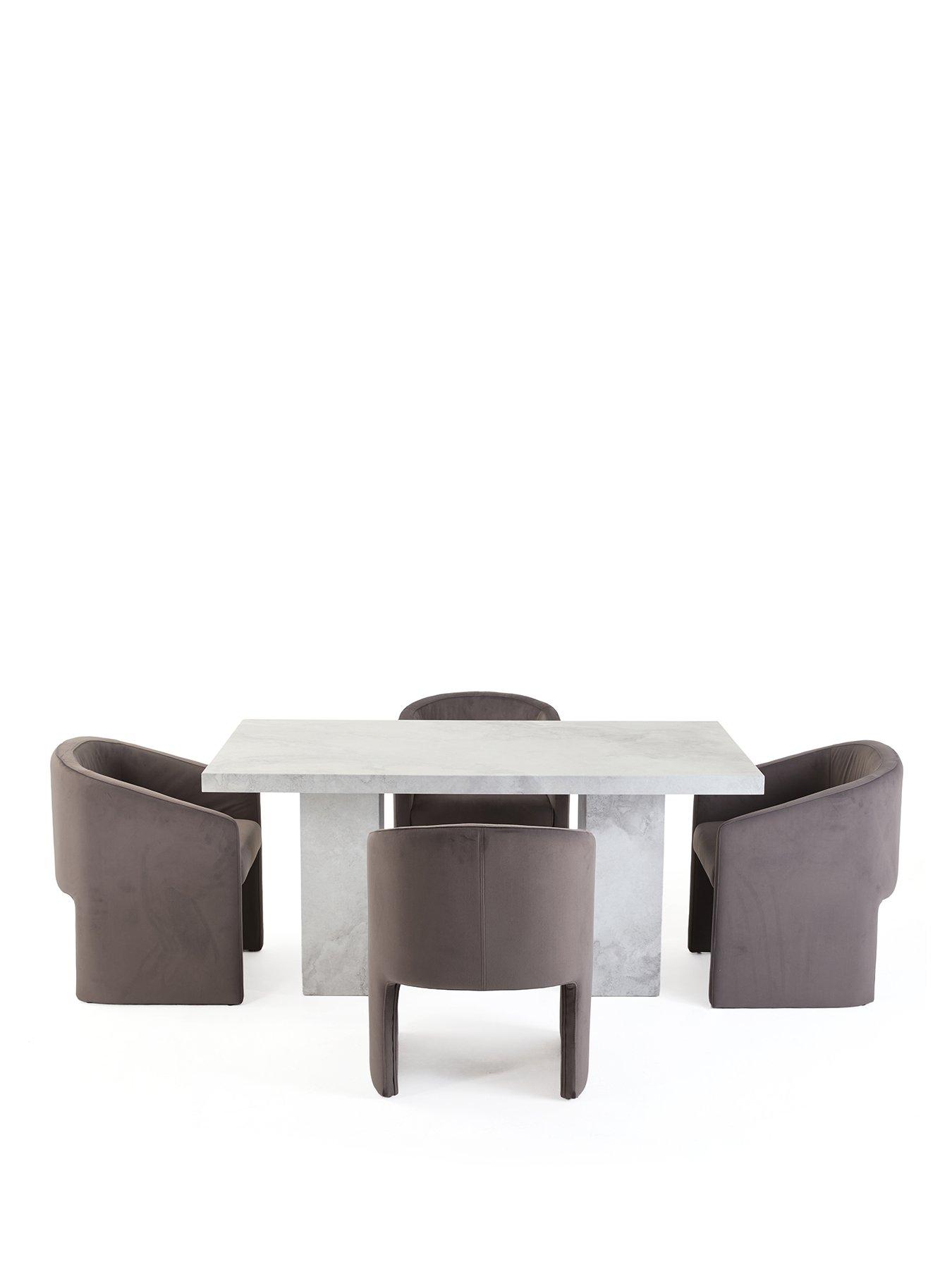 Image 2 of 7 of The Very Collection Vienna 160cm Rectangular Dining Table With 4 Mira Dining Chairs - FSC&reg; Certified