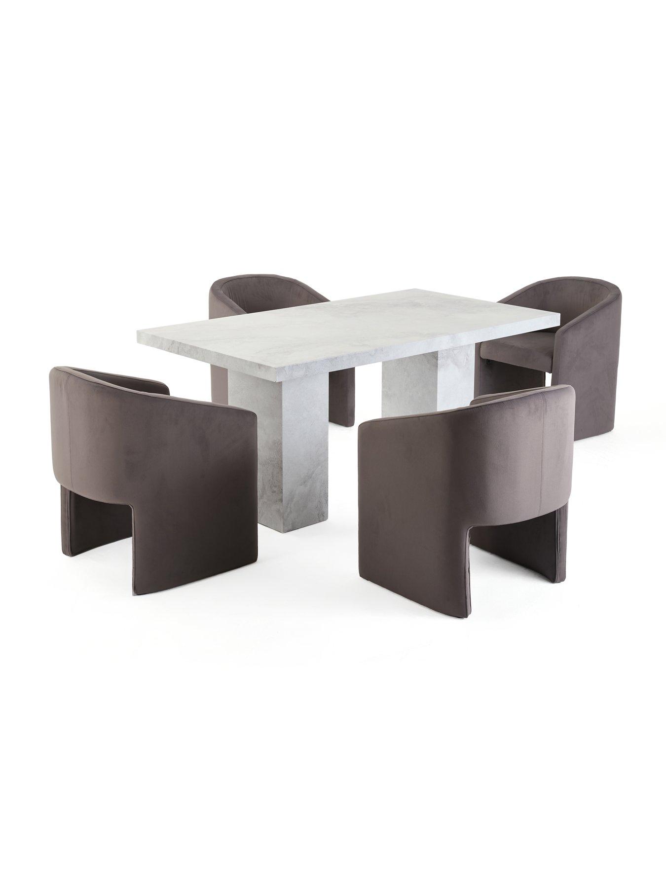 Image 3 of 7 of The Very Collection Vienna 160cm Rectangular Dining Table With 4 Mira Dining Chairs - FSC&reg; Certified