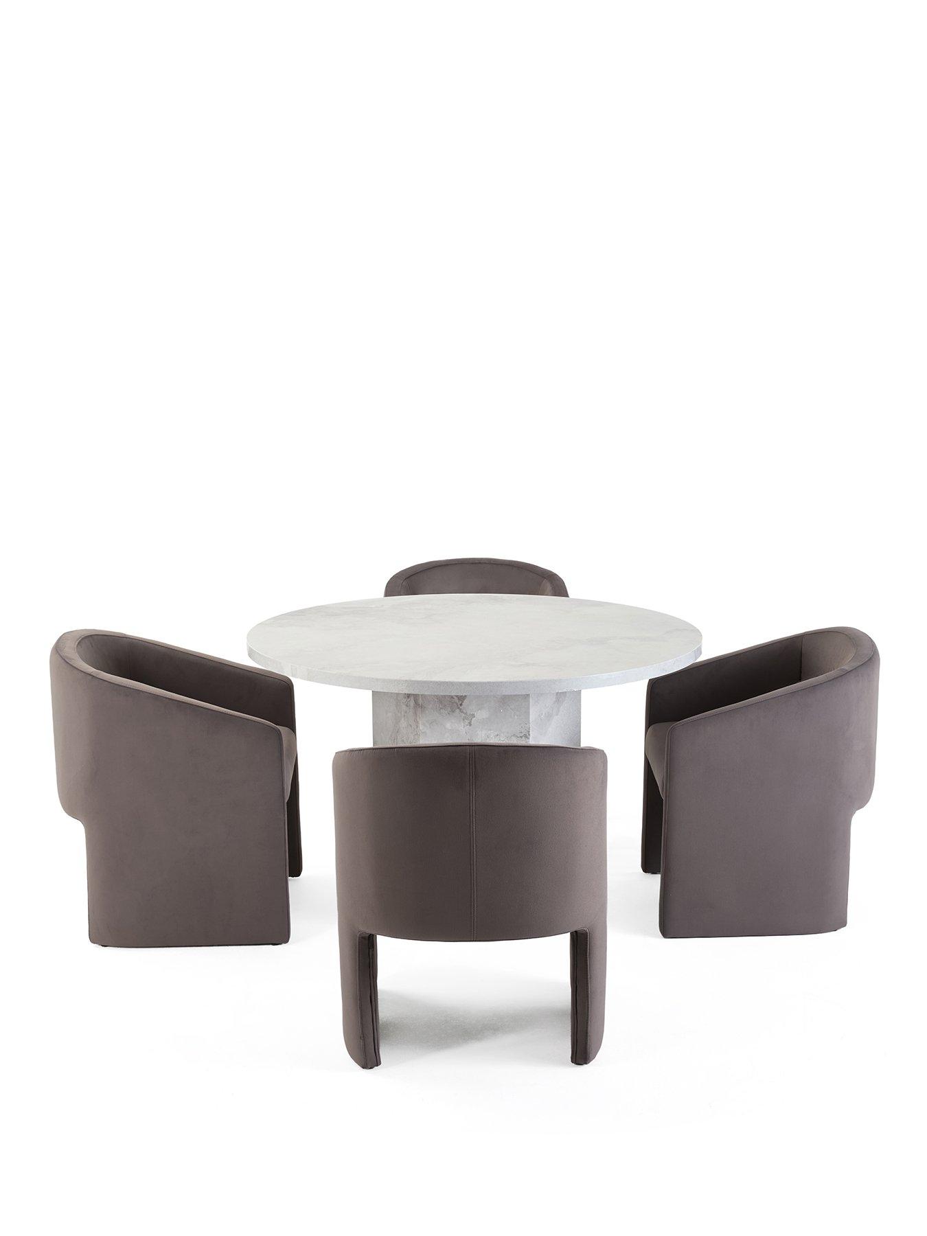 Image 2 of 7 of The Very Collection Vienna 120cm Hex Dining Table With 4 Mira Dining Chairs - FSC&reg; Certified