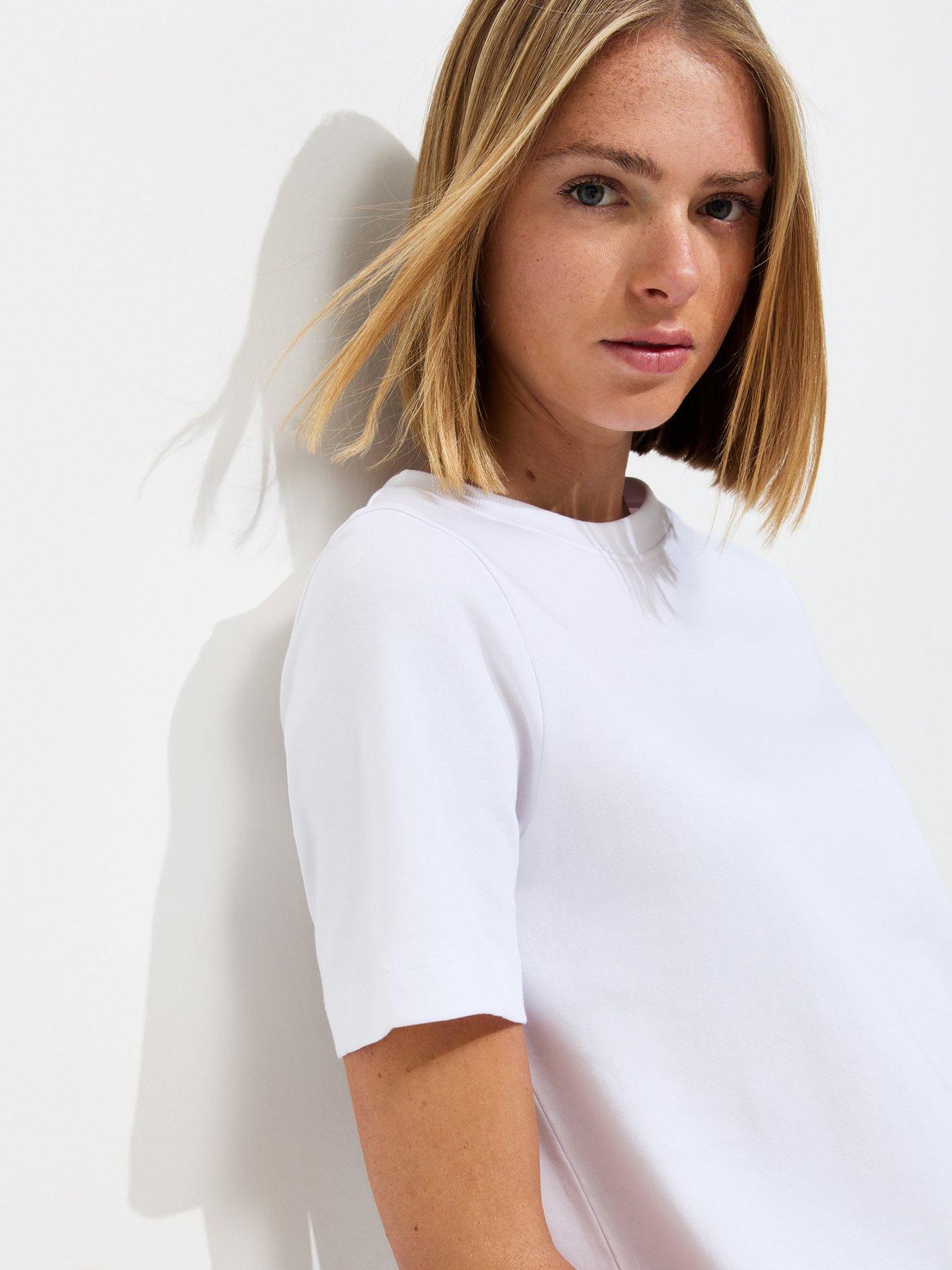 Image 5 of 6 of New Look Premium Heavyweight Cotton T-Shirt - White