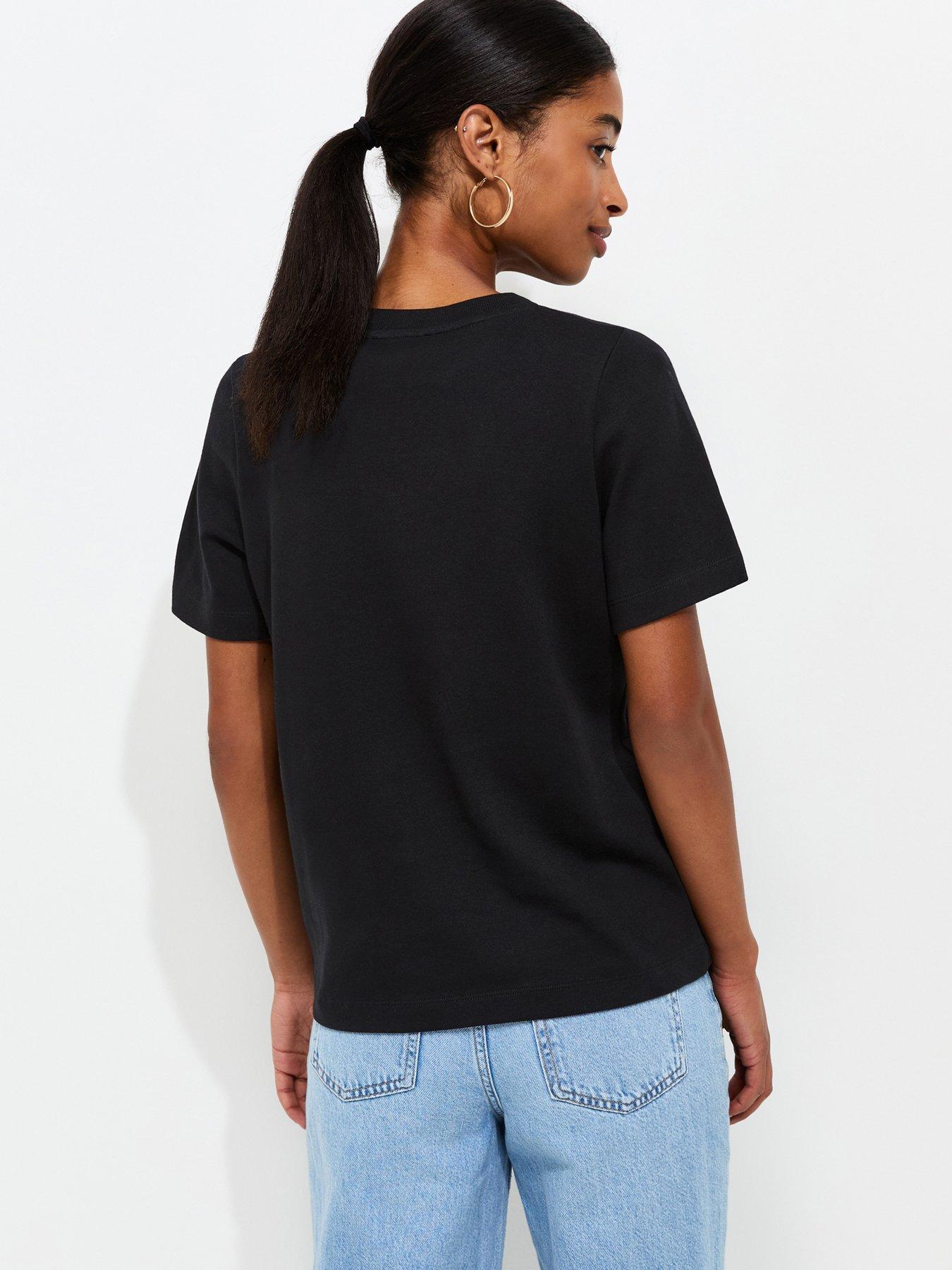 Image 2 of 5 of New Look Premium Black Heavyweight Cotton T-shirt