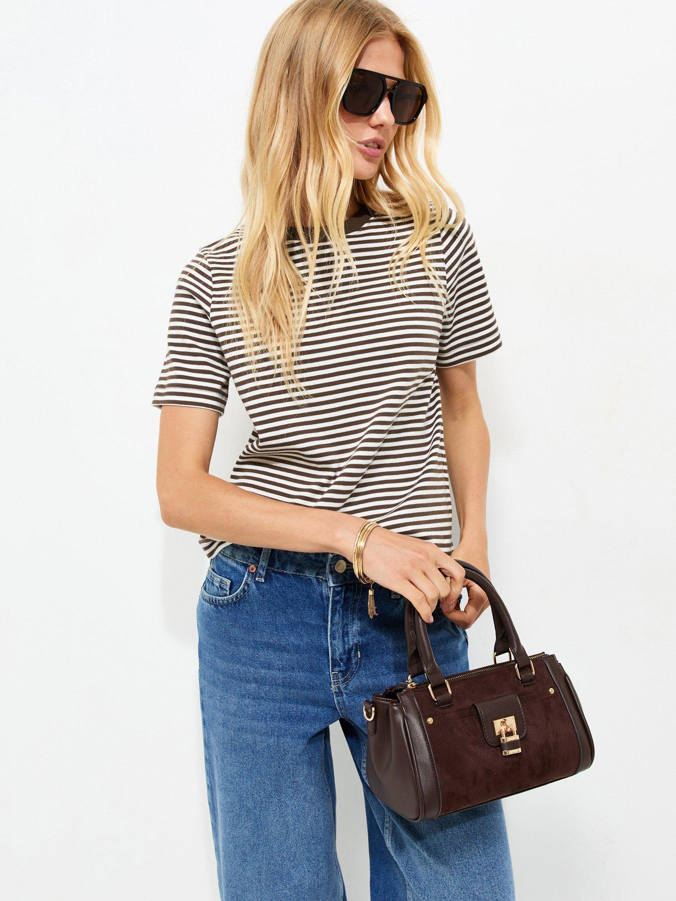 New Look Premium Heavyweight Cotton Striped T-Shirt - Cream