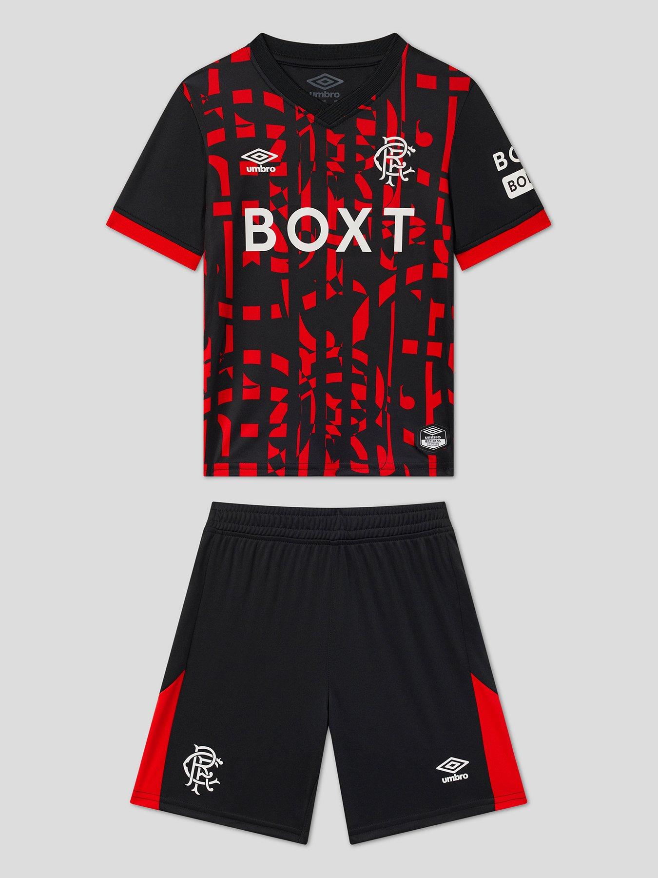 Umbro Rangers Infant 26/27 Third Full Kit - Black/red