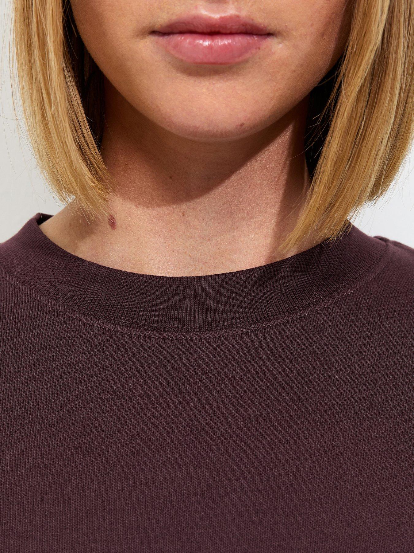 Image 5 of 5 of New Look Premium Dark Brown Heavyweight Cotton Boxy Fit T-shirt