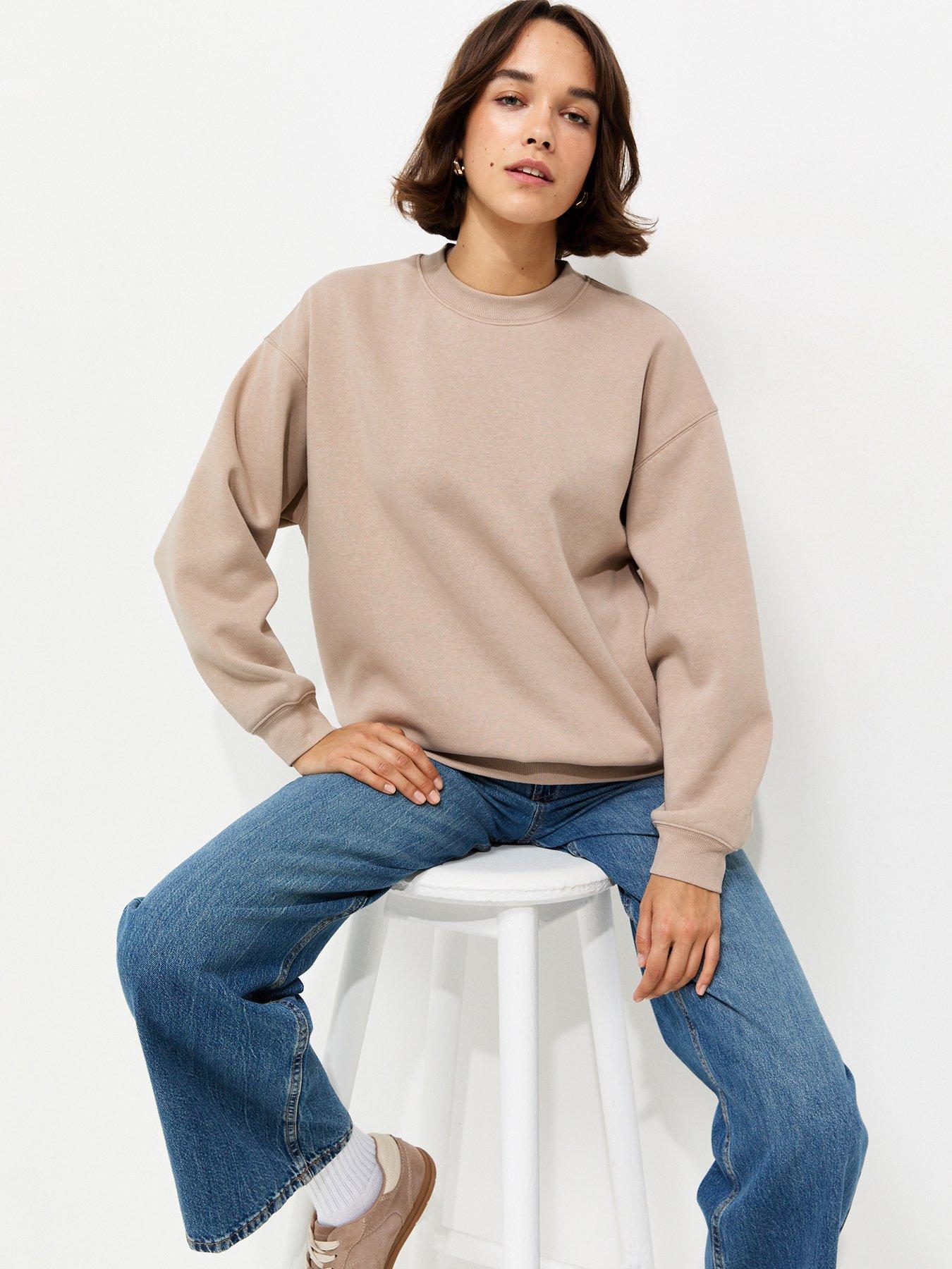 New Look Cotton Rich Relaxed Sweatshirt - Light Brown