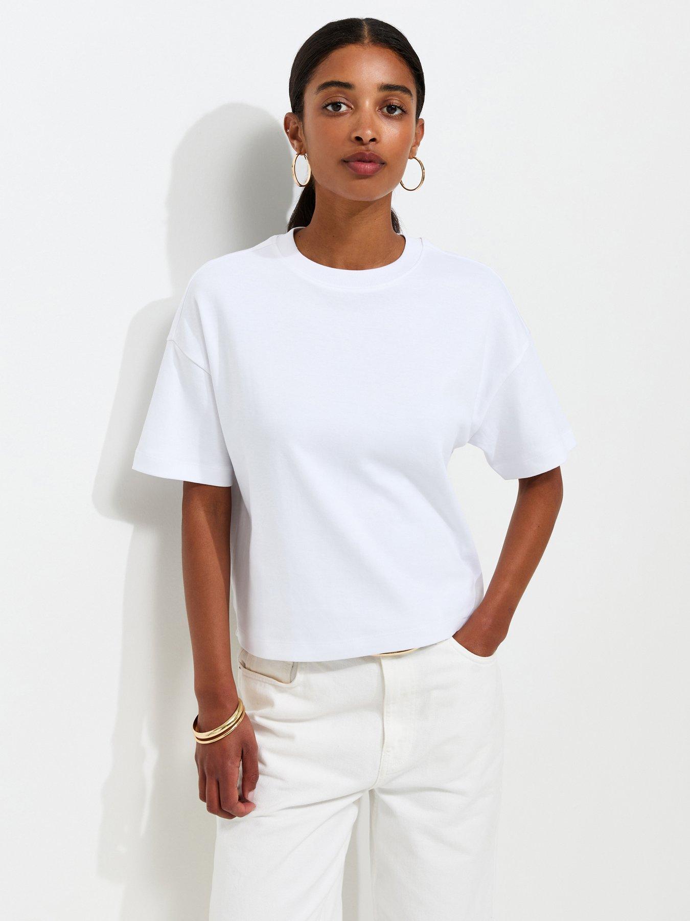 New Look Premium Heavyweight Cotton Boxy Fit T-Shirt - White