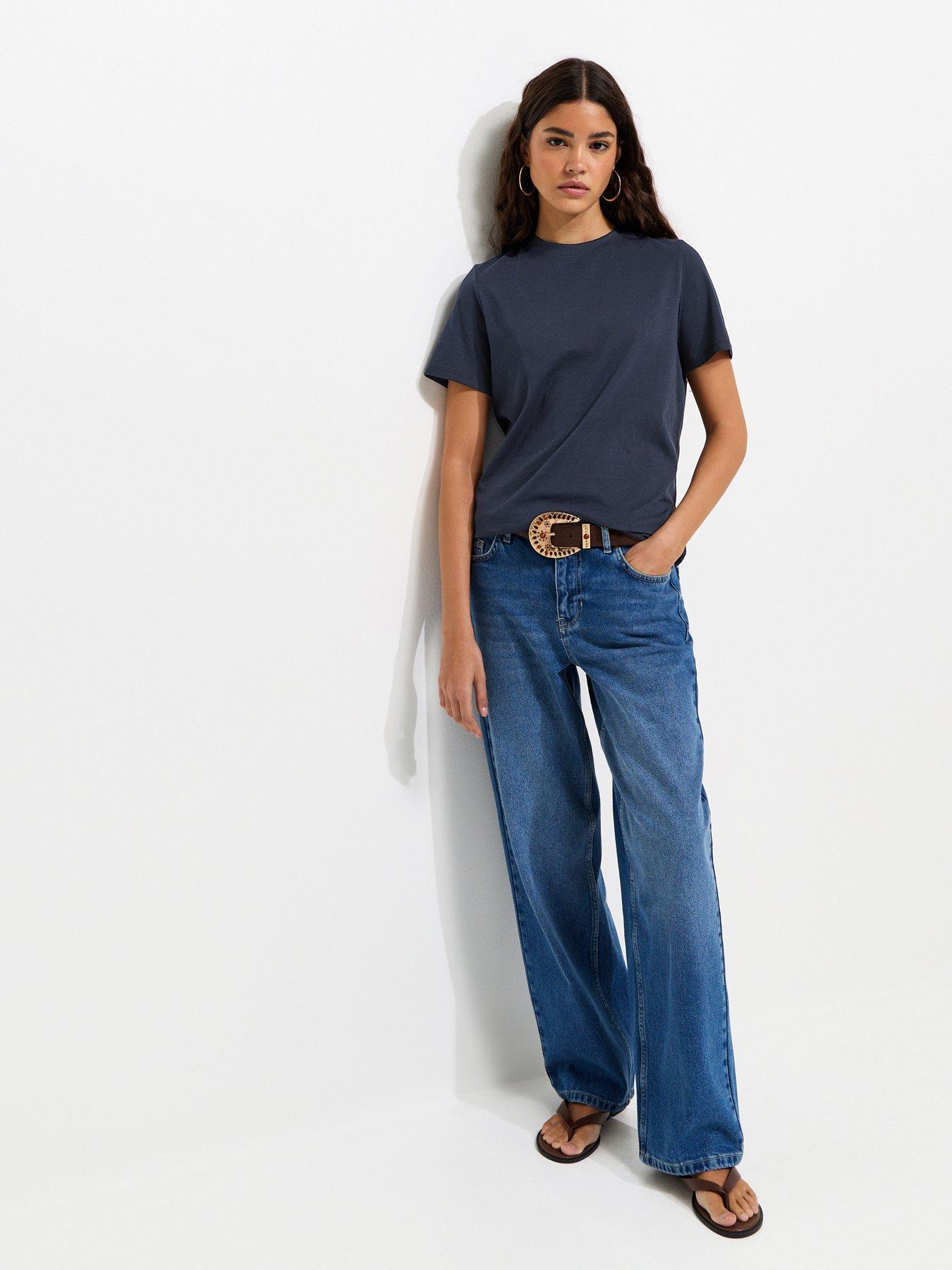 New Look Cotton Crew Neck T-Shirt - Blue