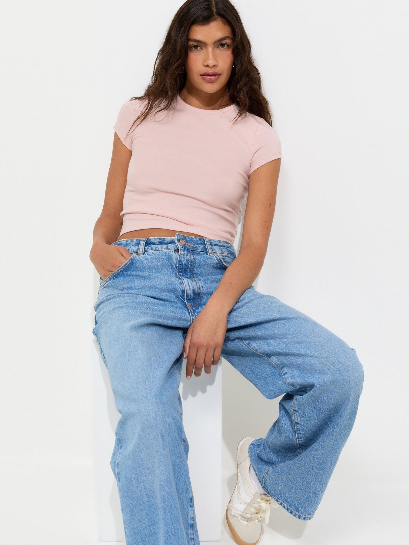New Look Cotton Rich Baby Tee T-Shirt - Pink