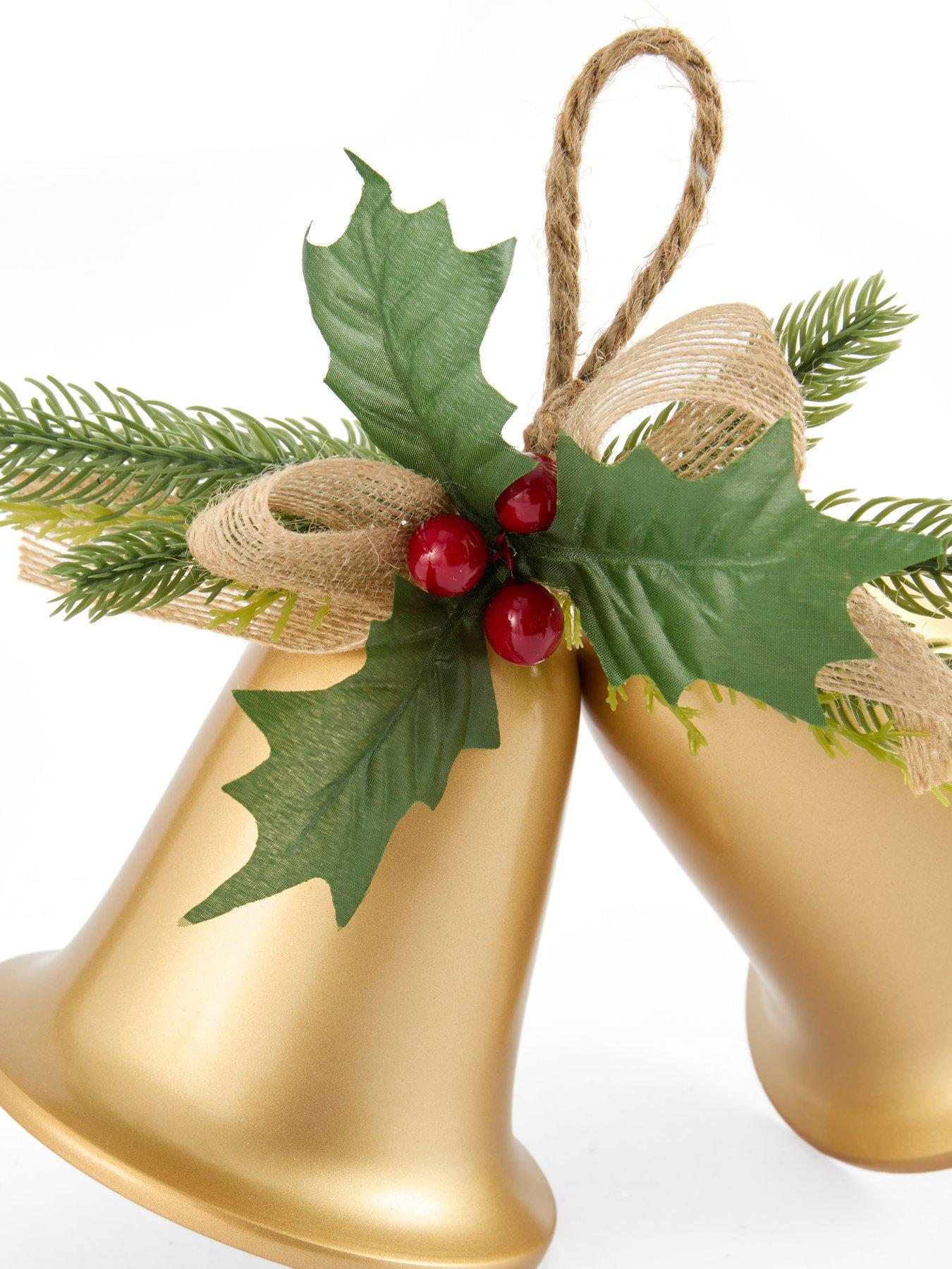 Image 5 of 7 of Festive Gold Twin Metal Bells Christmas Tree&nbsp;Decoration&nbsp;- 30cm