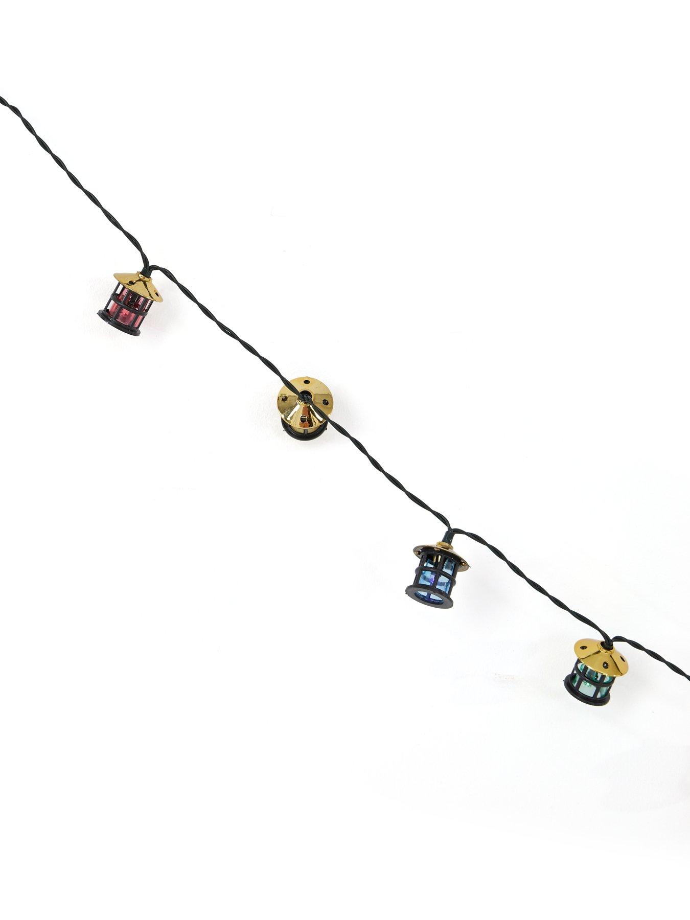 Image 4 of 7 of Festive 20 Bulb Lantern Lights Battery Operated With Timer- Multi