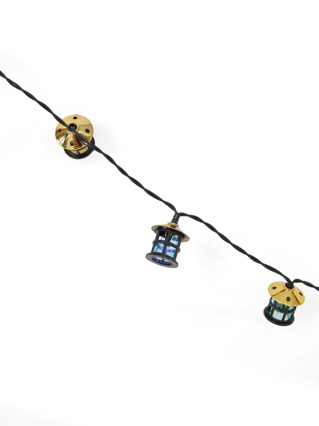 Image 6 of 7 of Festive 20 Bulb Lantern Lights Battery Operated With Timer- Multi