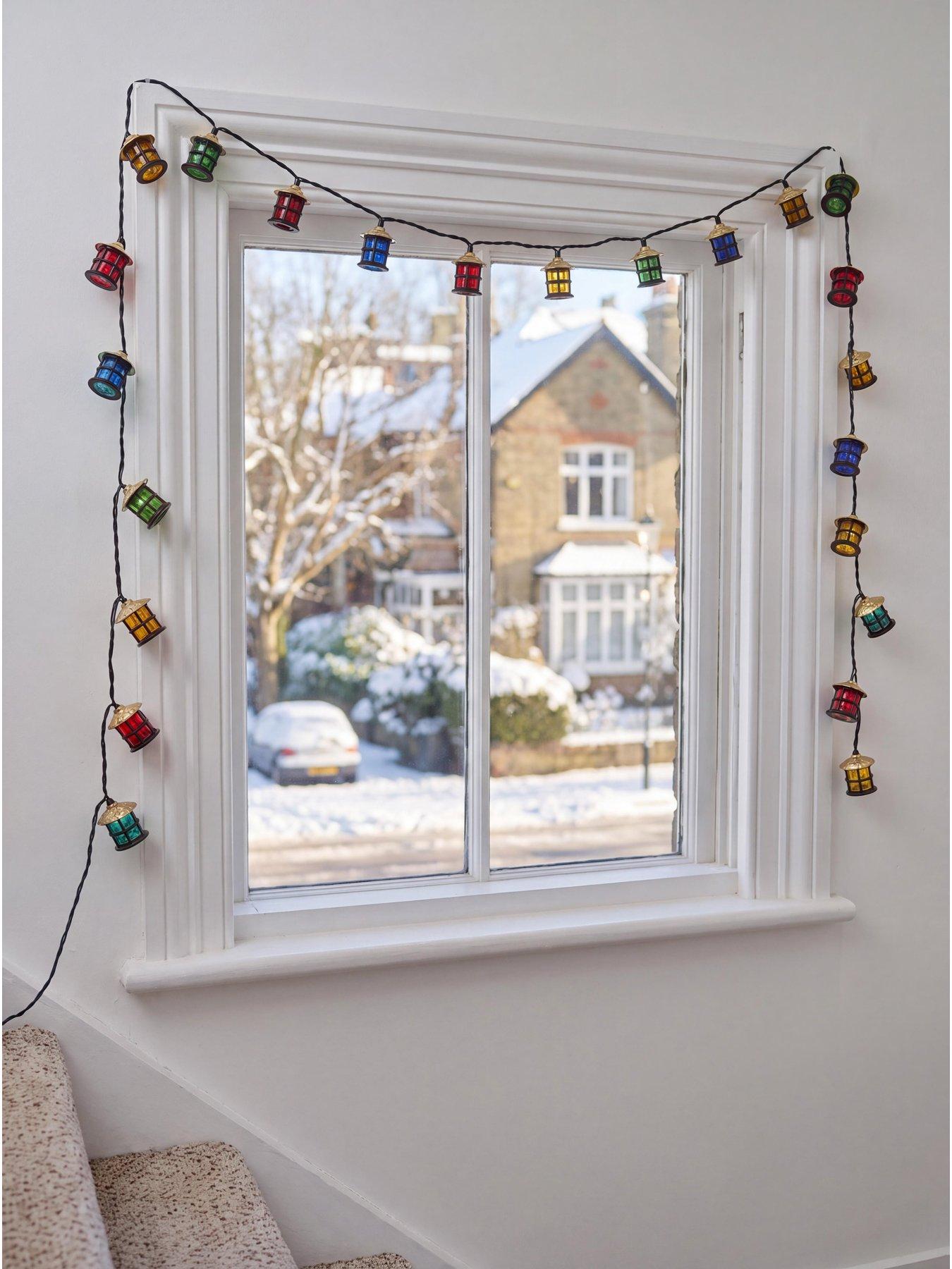 Image 7 of 7 of Festive 20 Bulb Lantern Lights Battery Operated With Timer- Multi