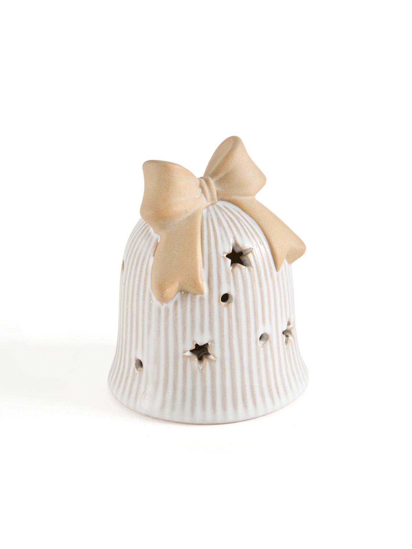 Image 5 of 7 of Festive Pack Of 2 Lit Porcelain Bells