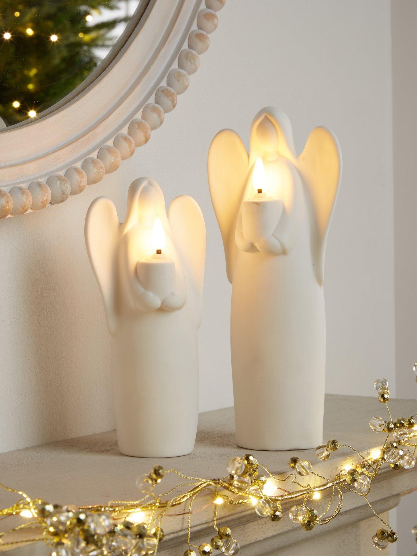 Image 1 of 7 of Festive Pack Of 2 Lit Angels
