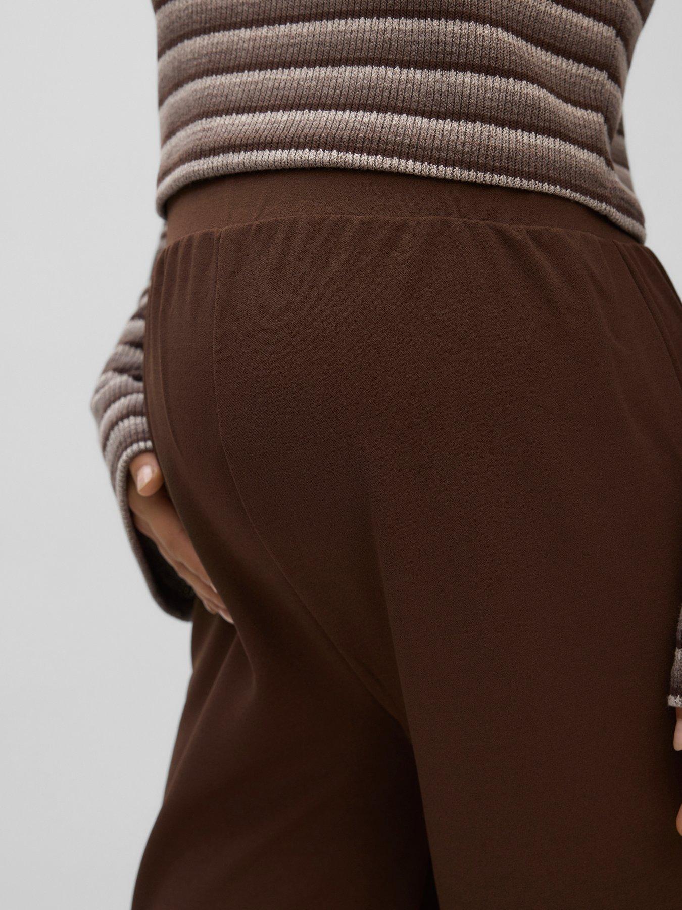 Image 4 of 4 of Mamalicious Womens Maternity Mlkaren Wide Leg Pants - Java