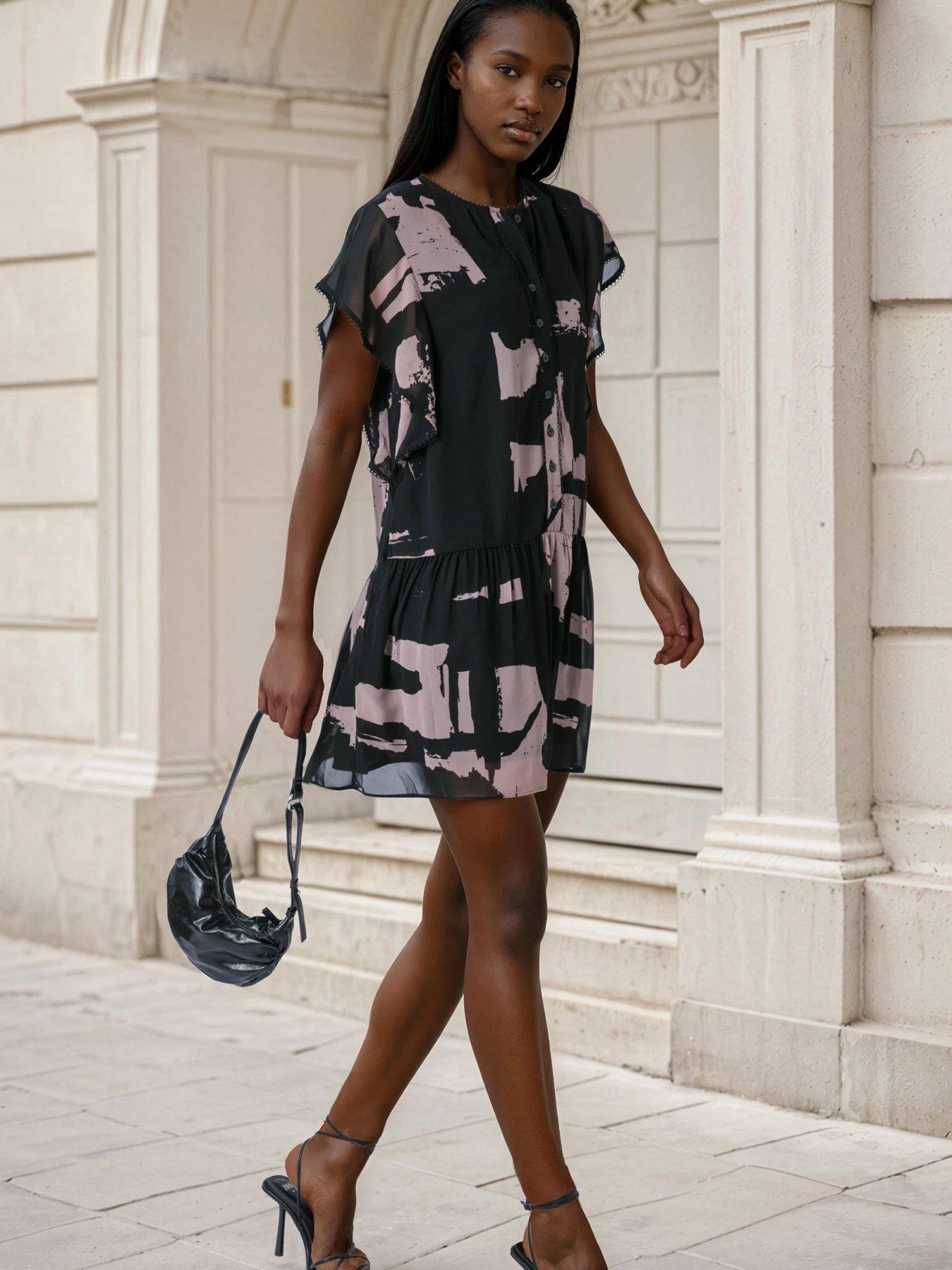 Image 3 of 7 of Religion Ara Tunic Mini dress with Ruffle sleeves