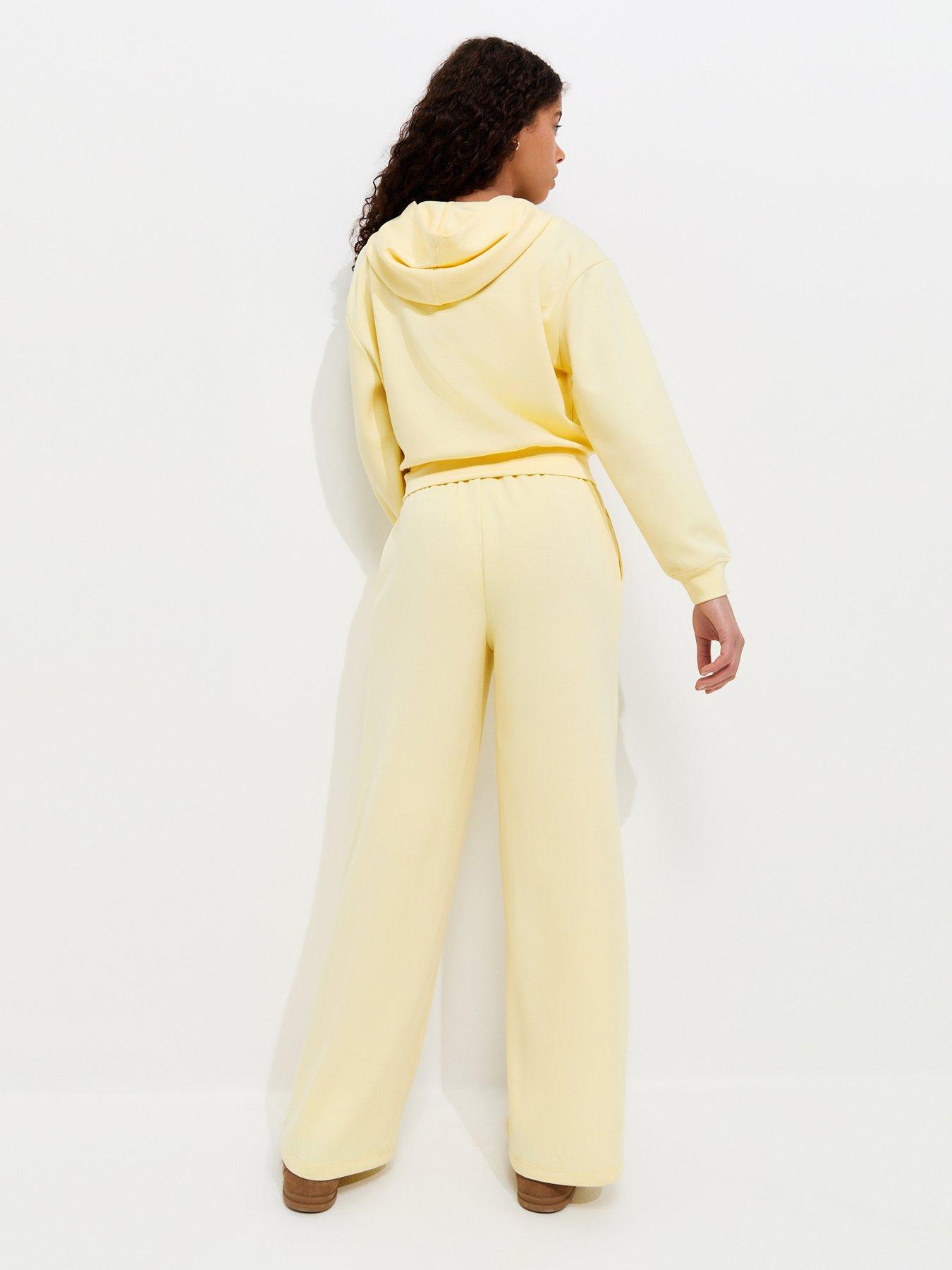 Image 2 of 5 of New Look 915 Girls Soft Touch Wide Leg Joggers - Yellow